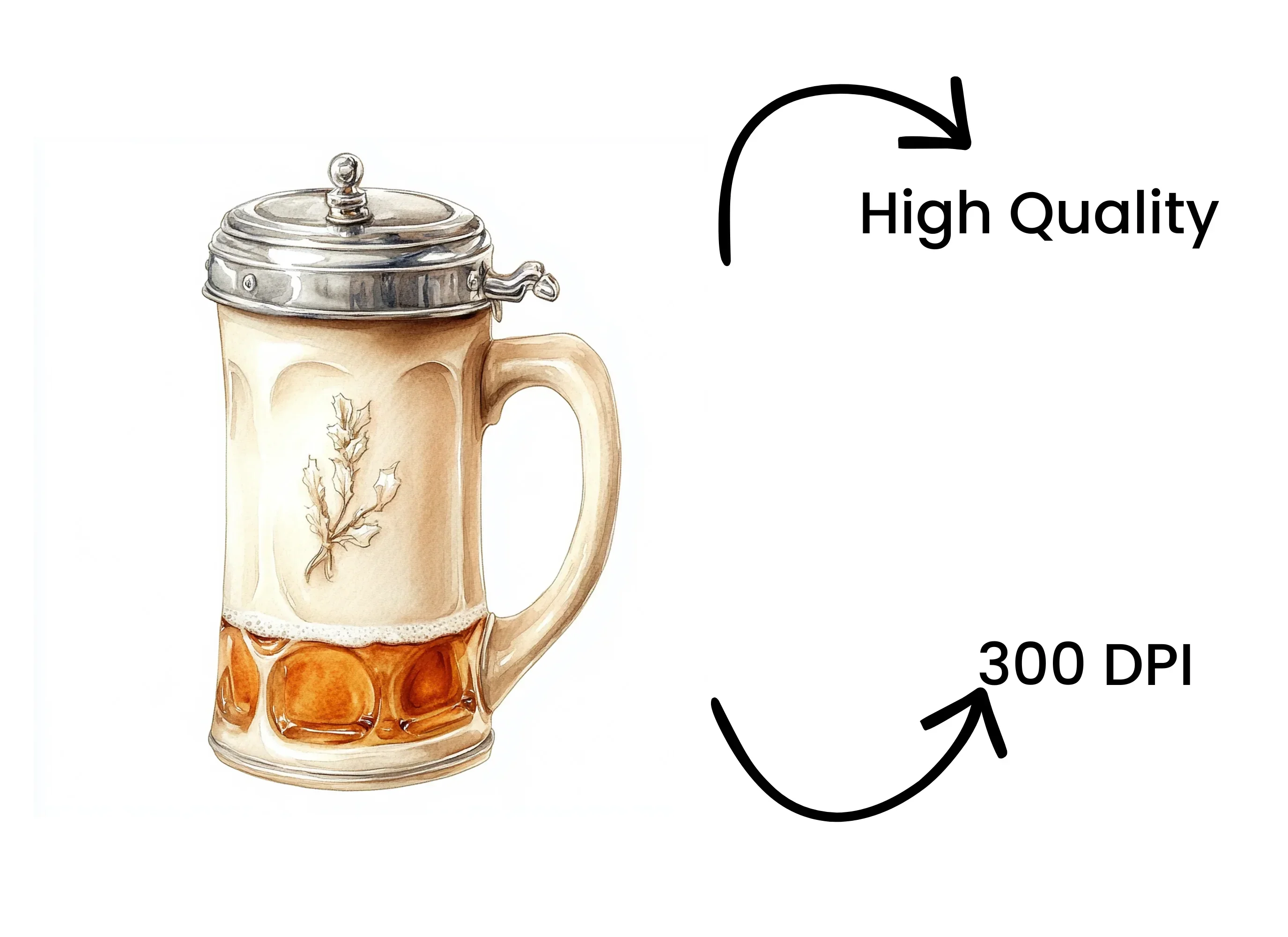 Oktoberfest Beer Stein Clipart Bundle - Image 4