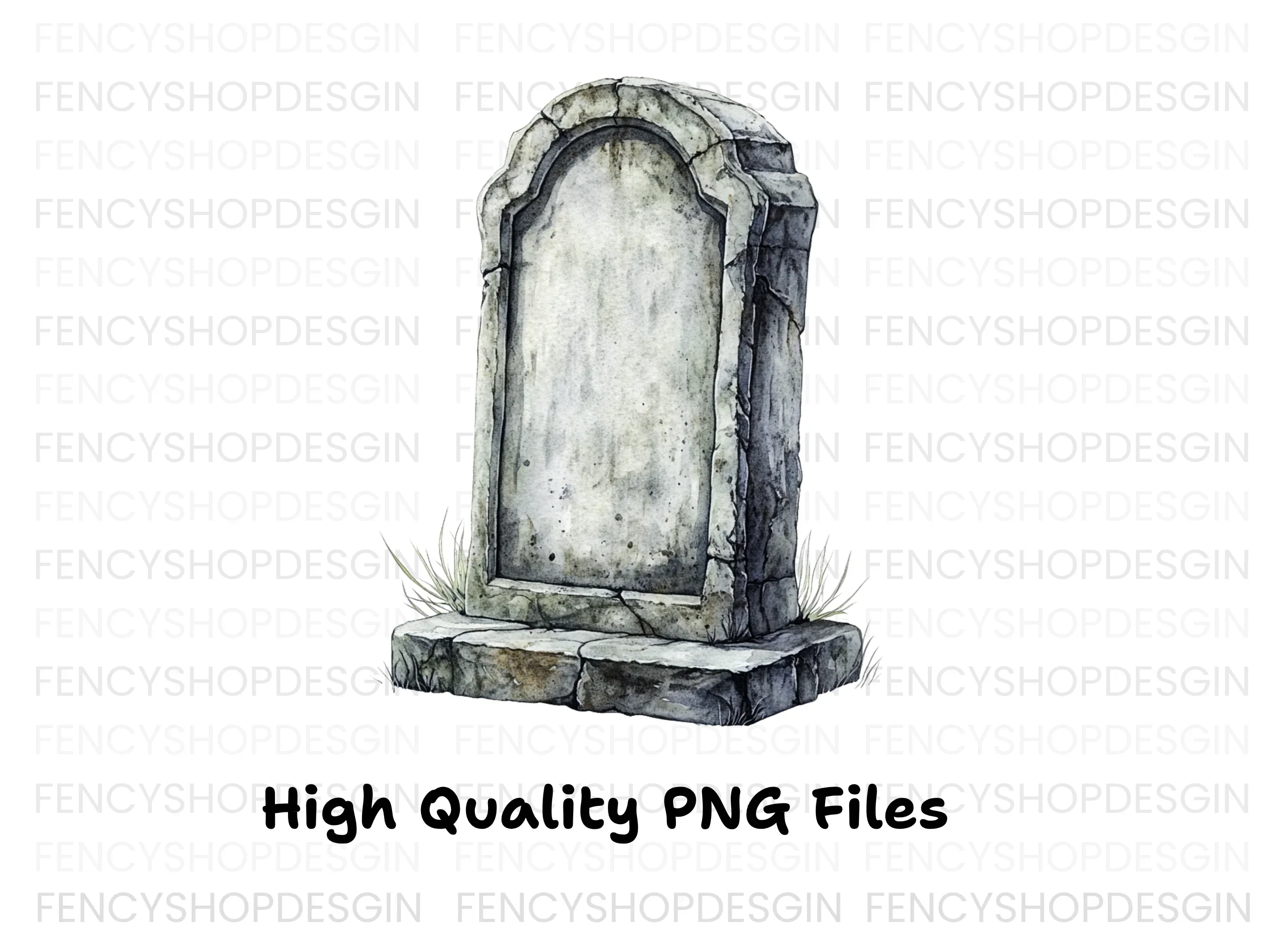 Old Gravestone Clipart Bundle - Image 2