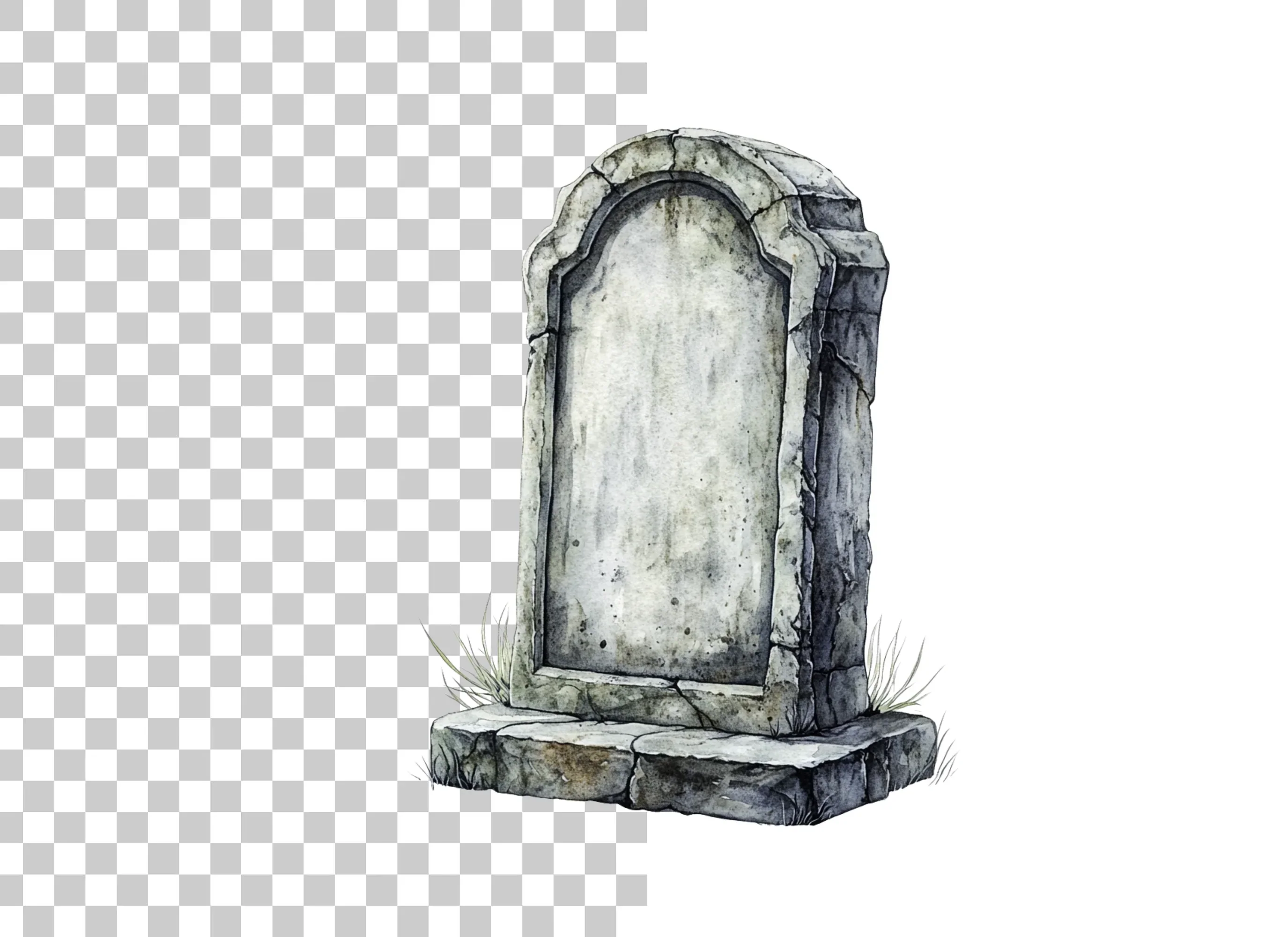 Old Gravestone Clipart Bundle - Image 3