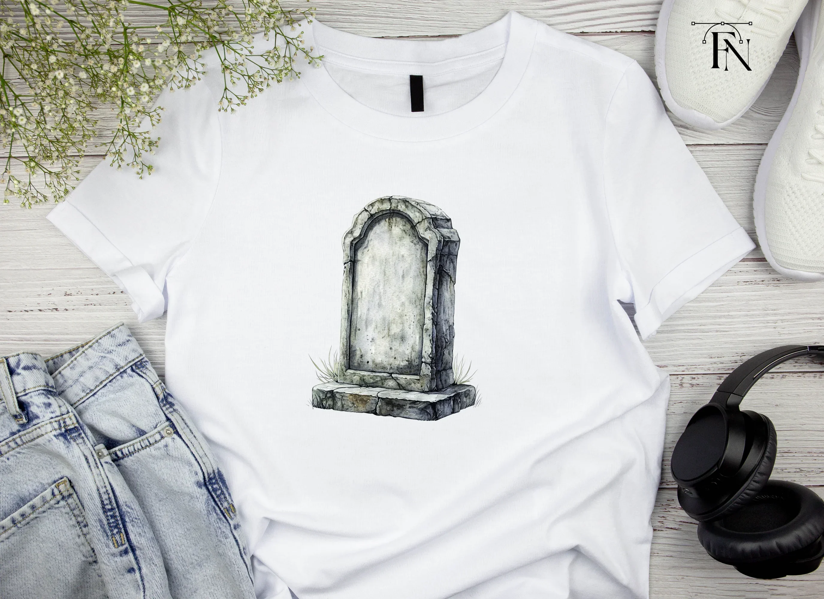 Old Gravestone Clipart Bundle - Image 6