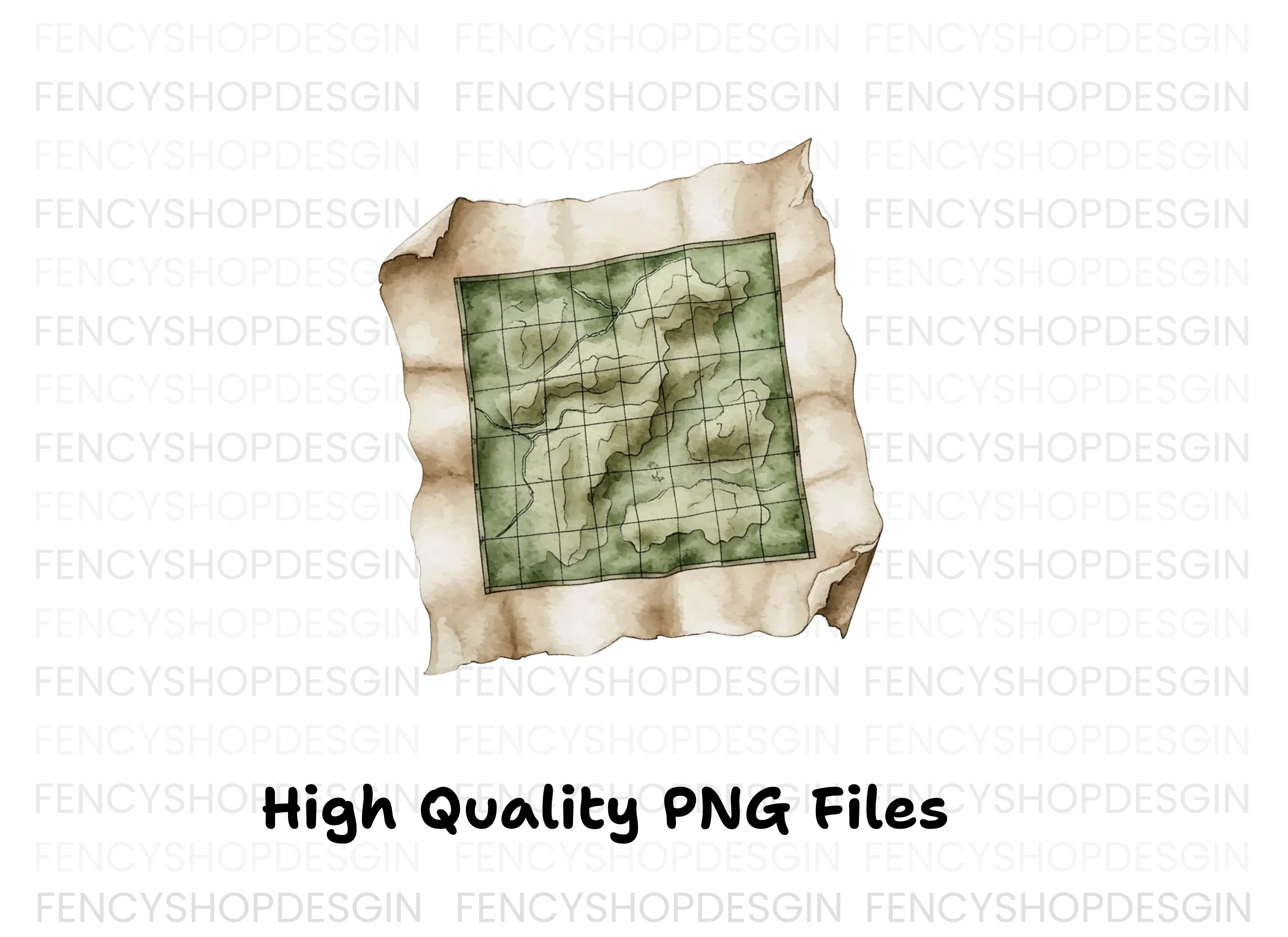 Old Treasure Map Clipart Bundle - Image 3