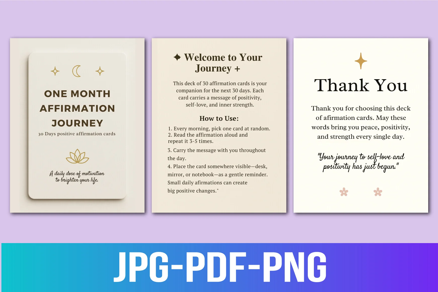 One Month Affirmation Journey Planner - Image 5