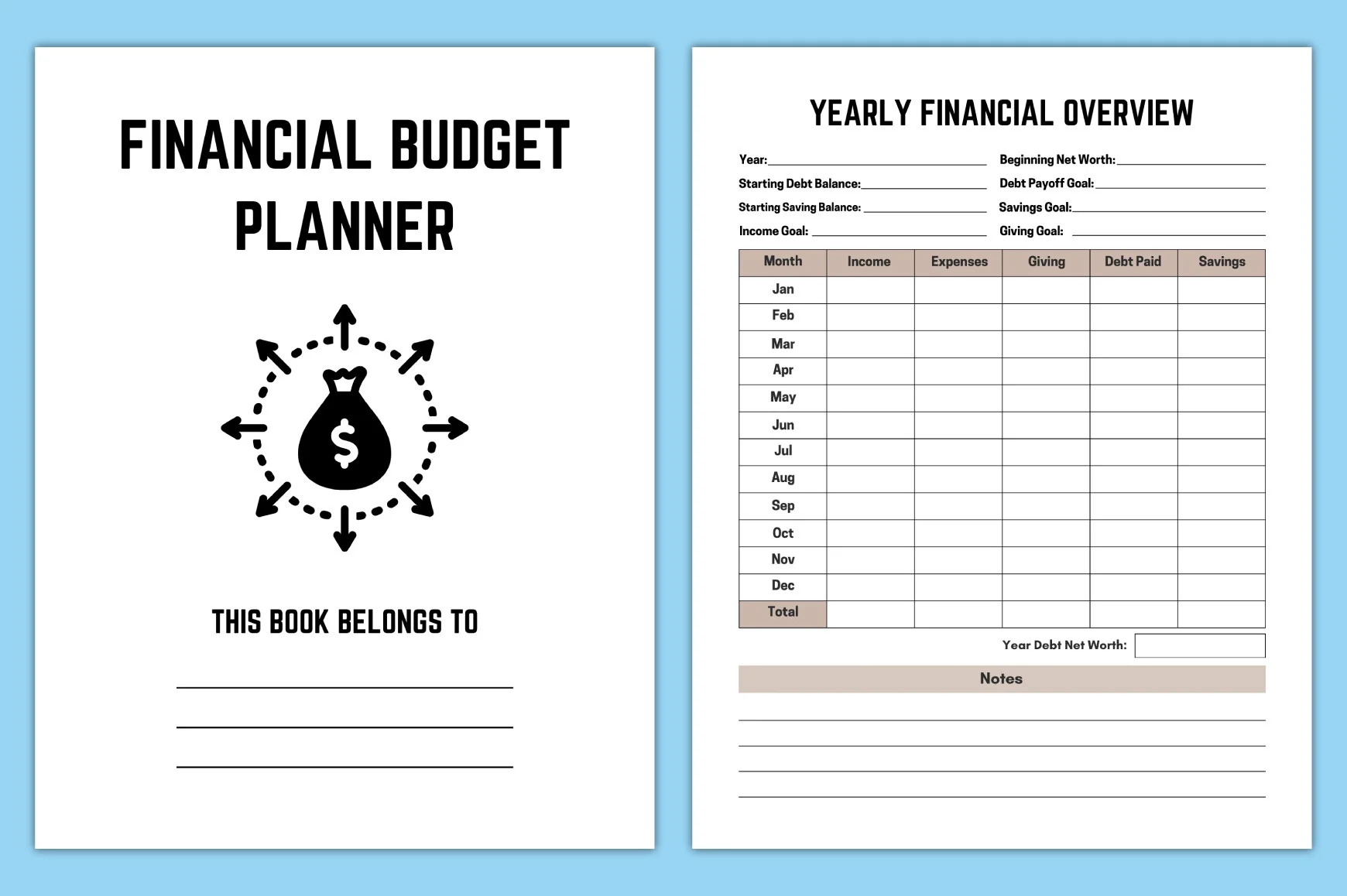 One Year Financial Budget Planner - Image 4