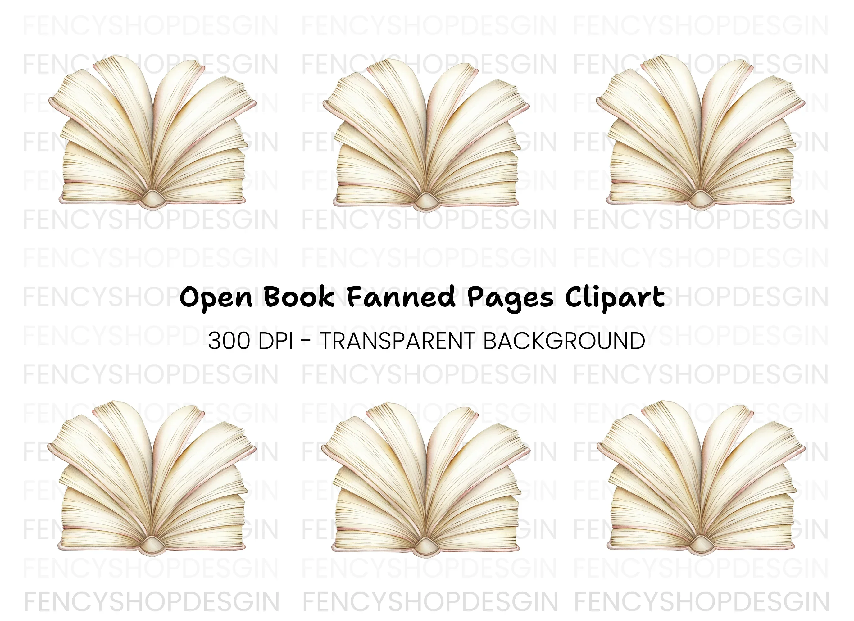 Open Book Clipart Bundle