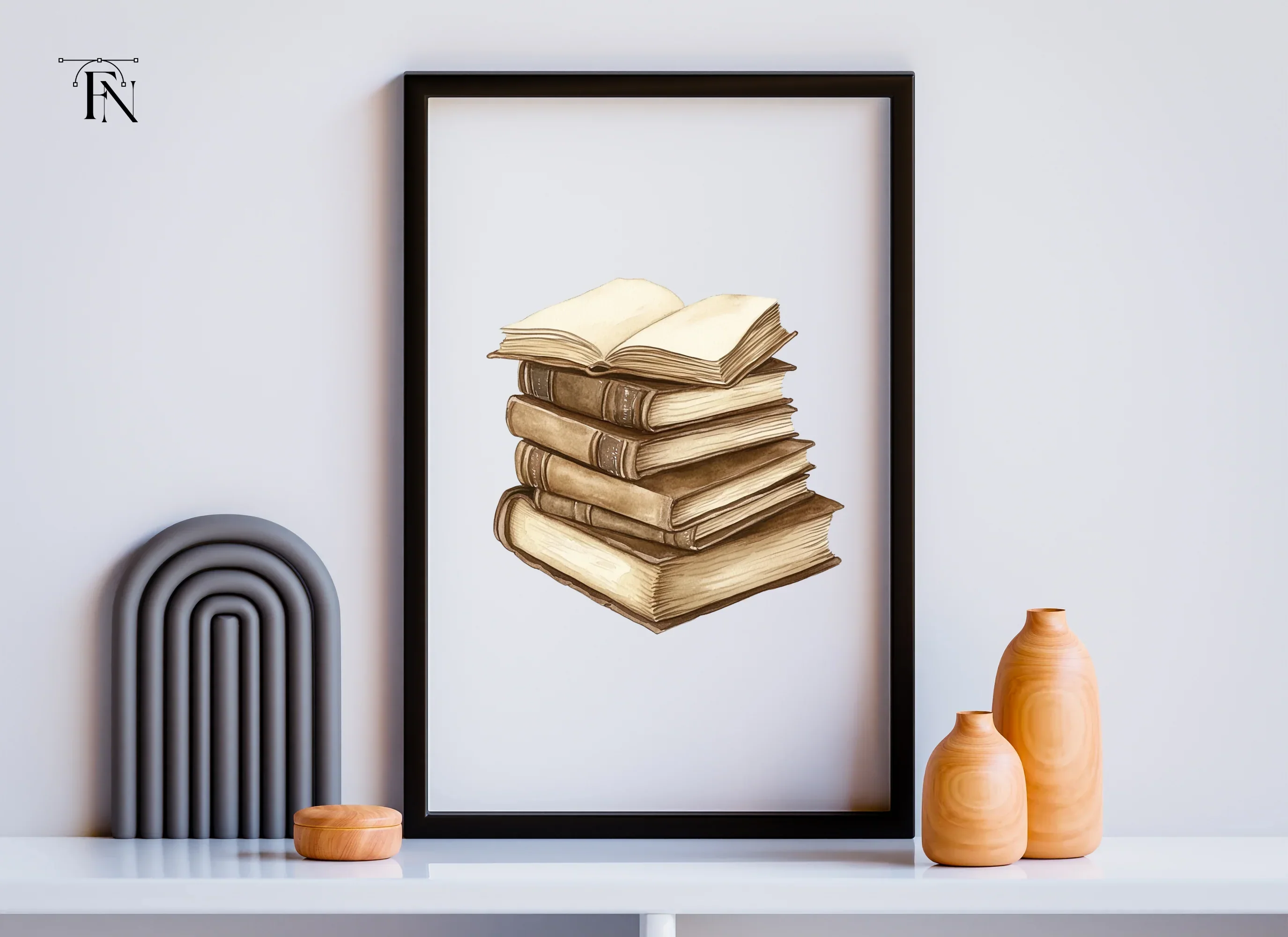 Open Book Stack Clipart Bundle - Image 6