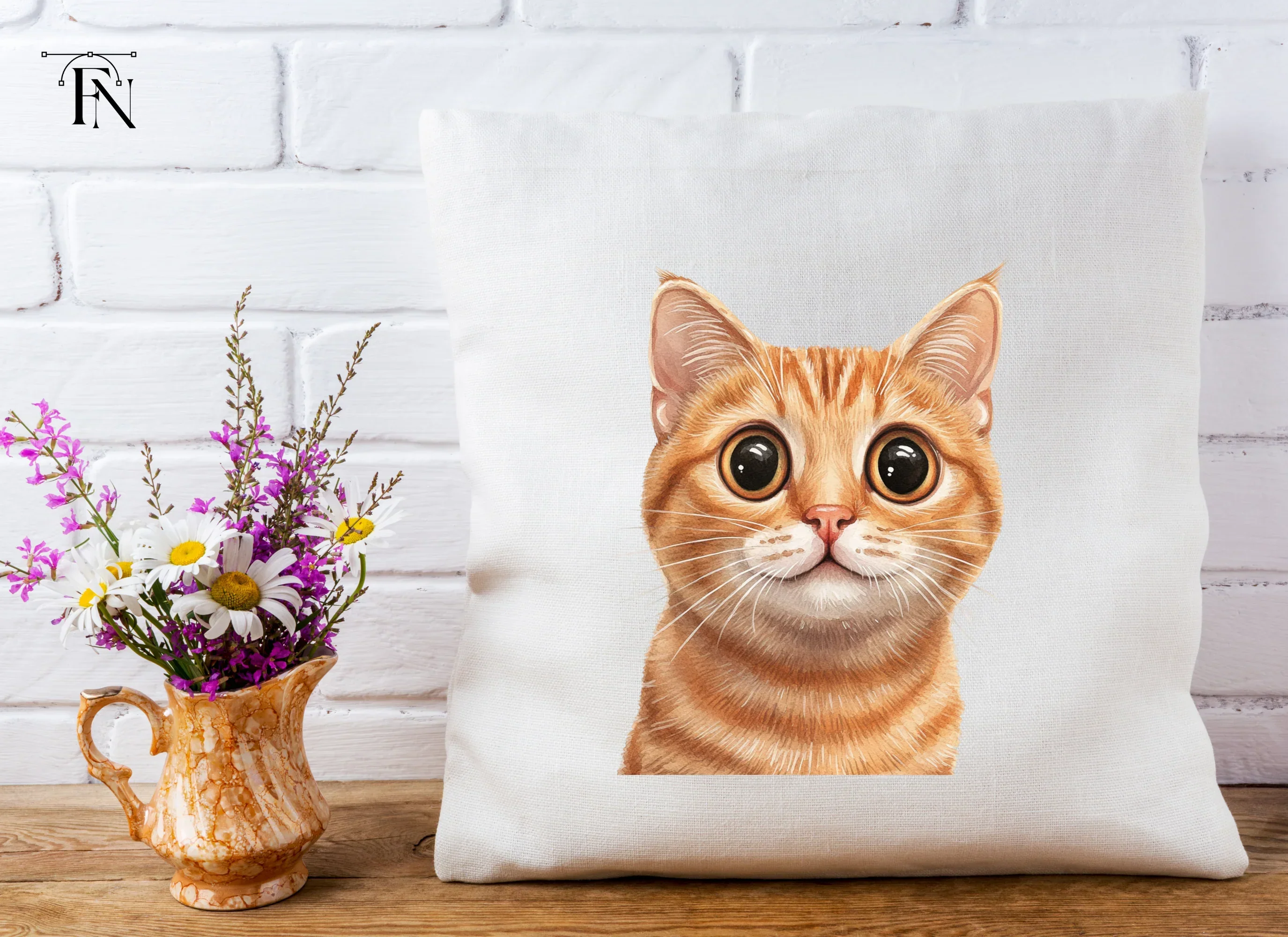 Orange Cat Faces Clipart Bundle - Image 5