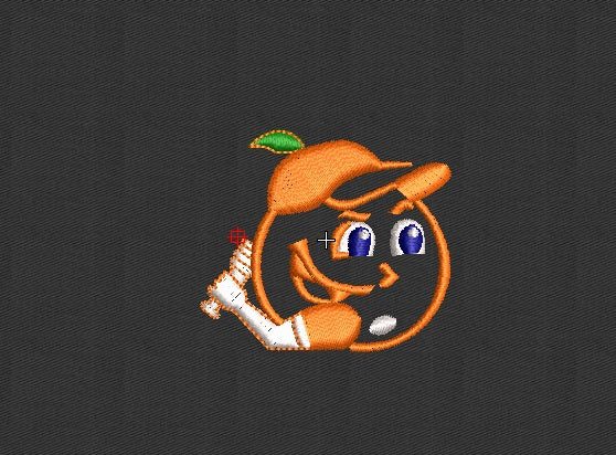 Orange Embroidery Design