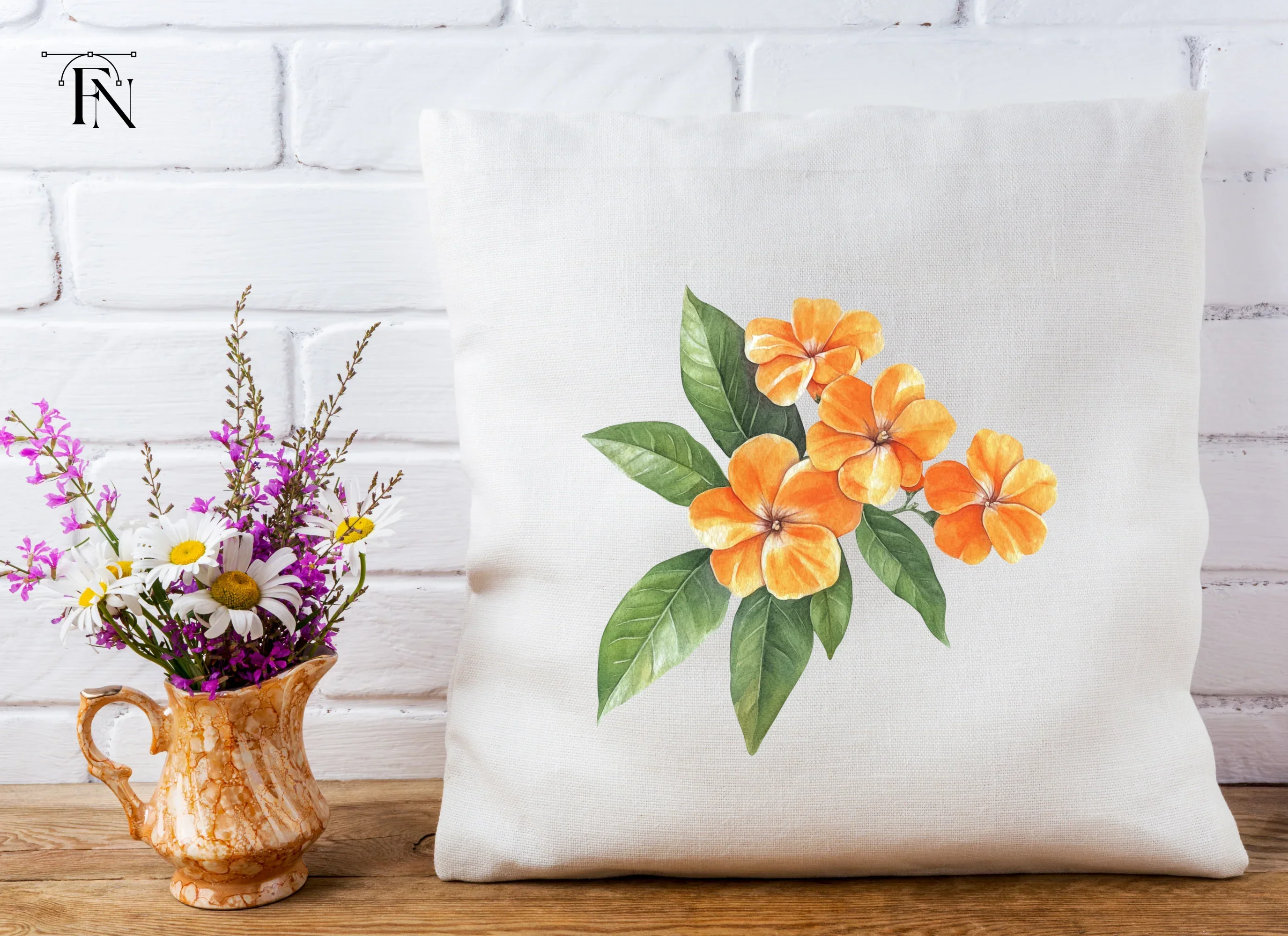 Orange Flower Clipart Bundle - Image 5