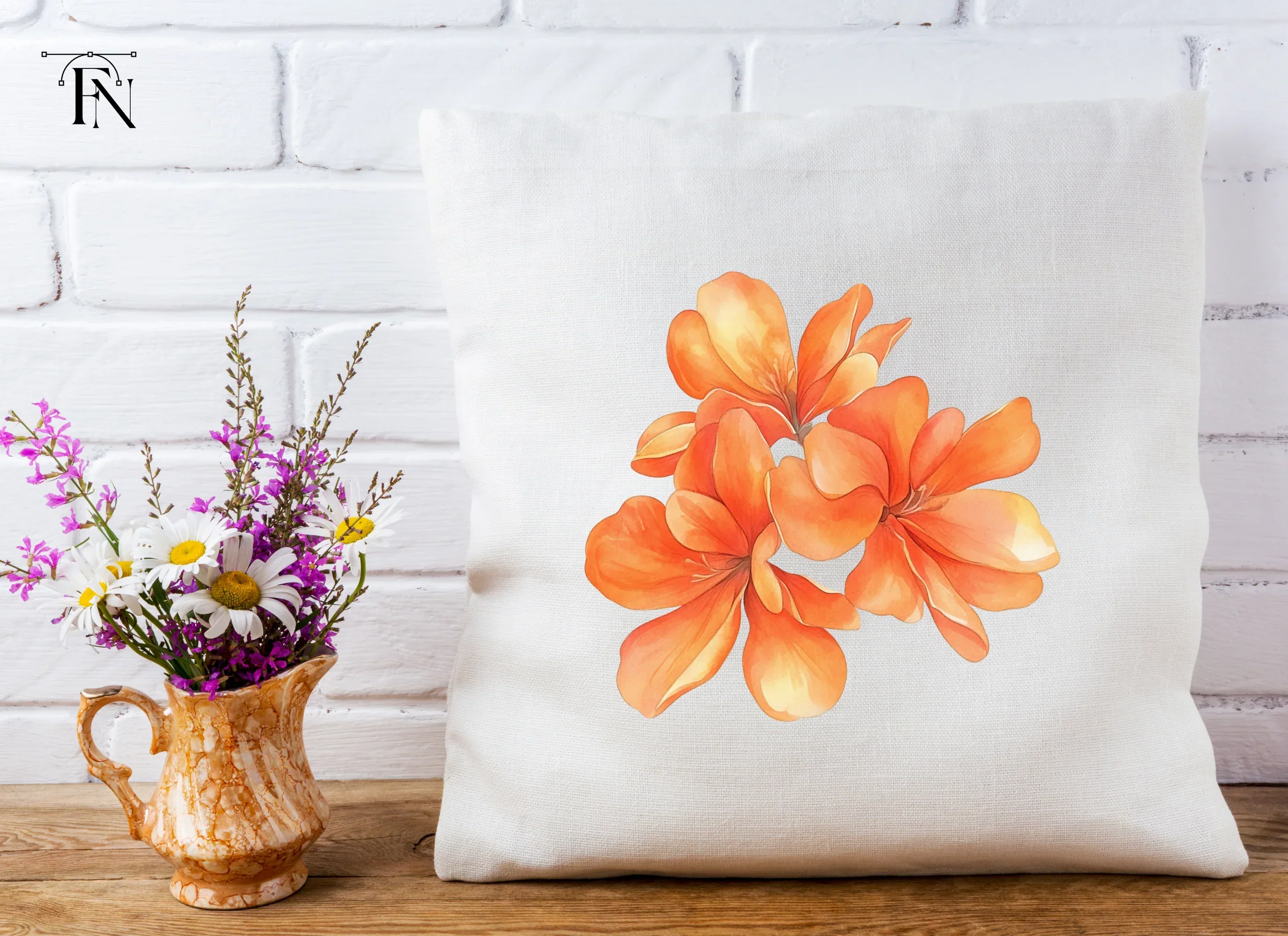 Orange Flower Clusters Clipart Bundle - Image 4