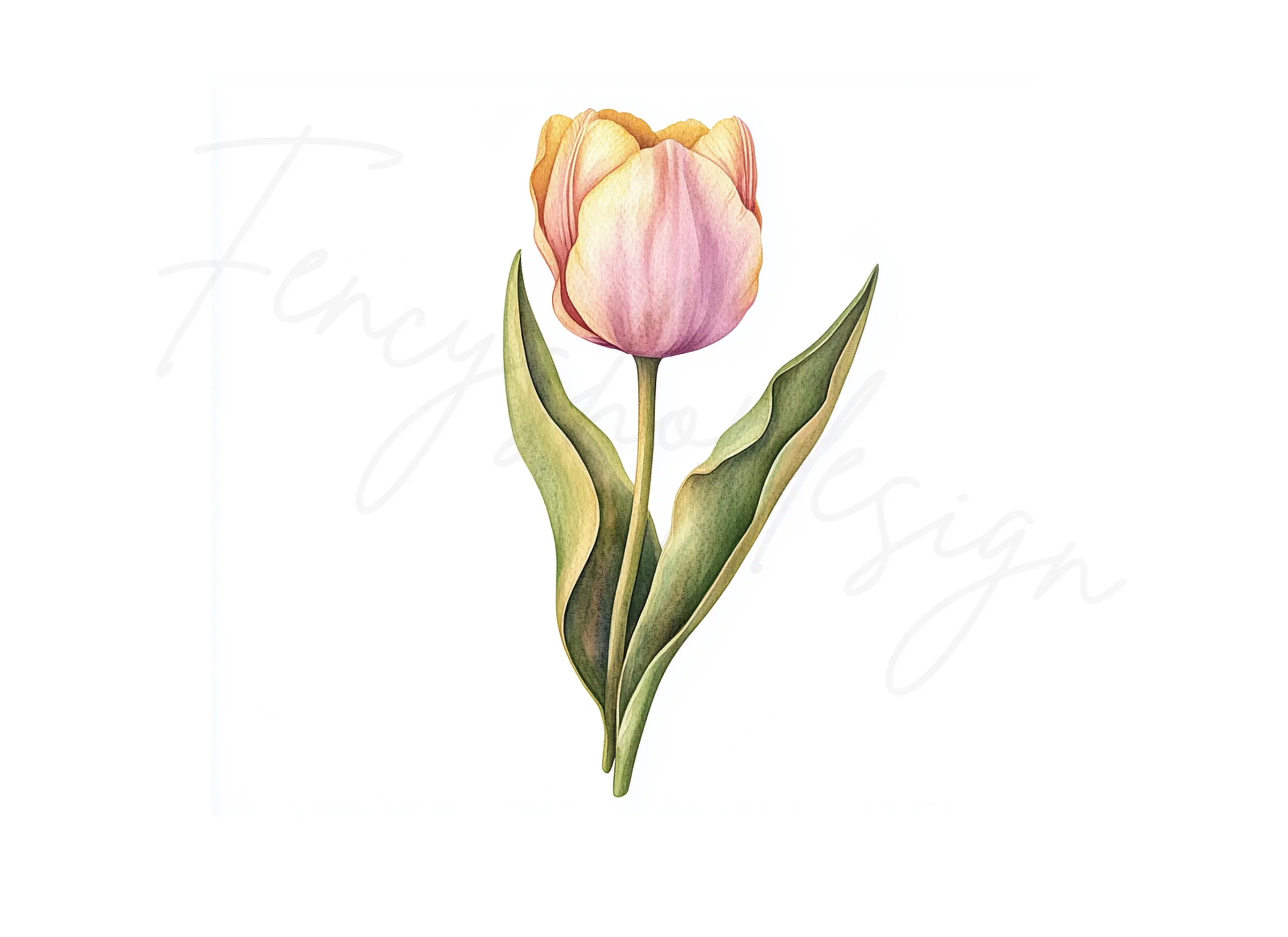 Orange Tulip Flower Clipart Bundle - Image 2