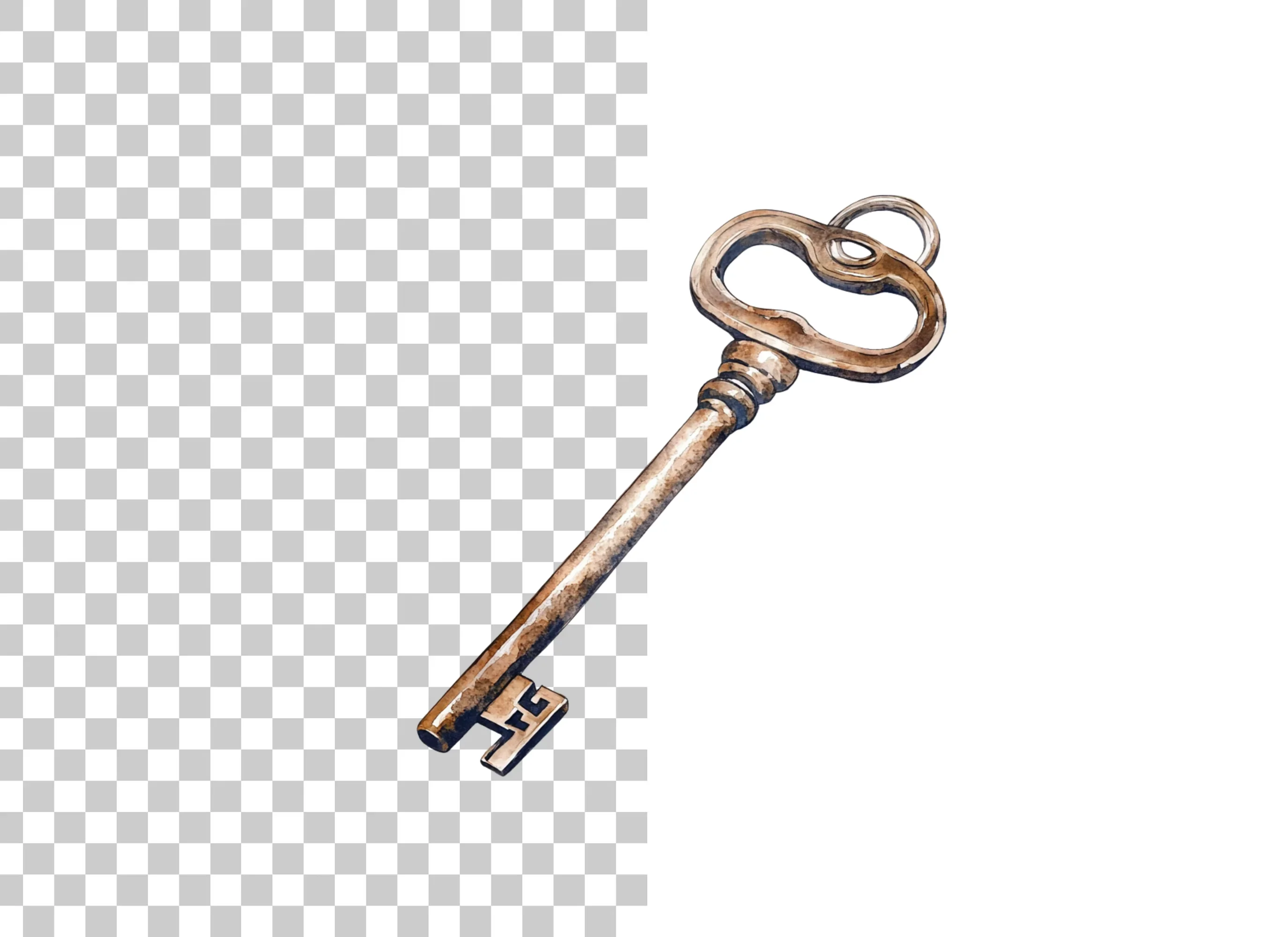 Ornate Antique Key Clipart Bundle - Image 2