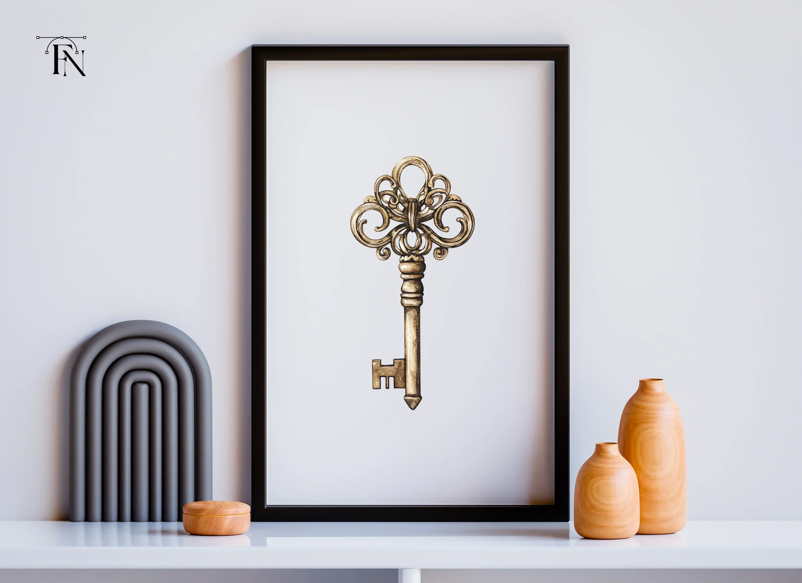 Ornate Decorative Keys Clipart Bundle - Image 6