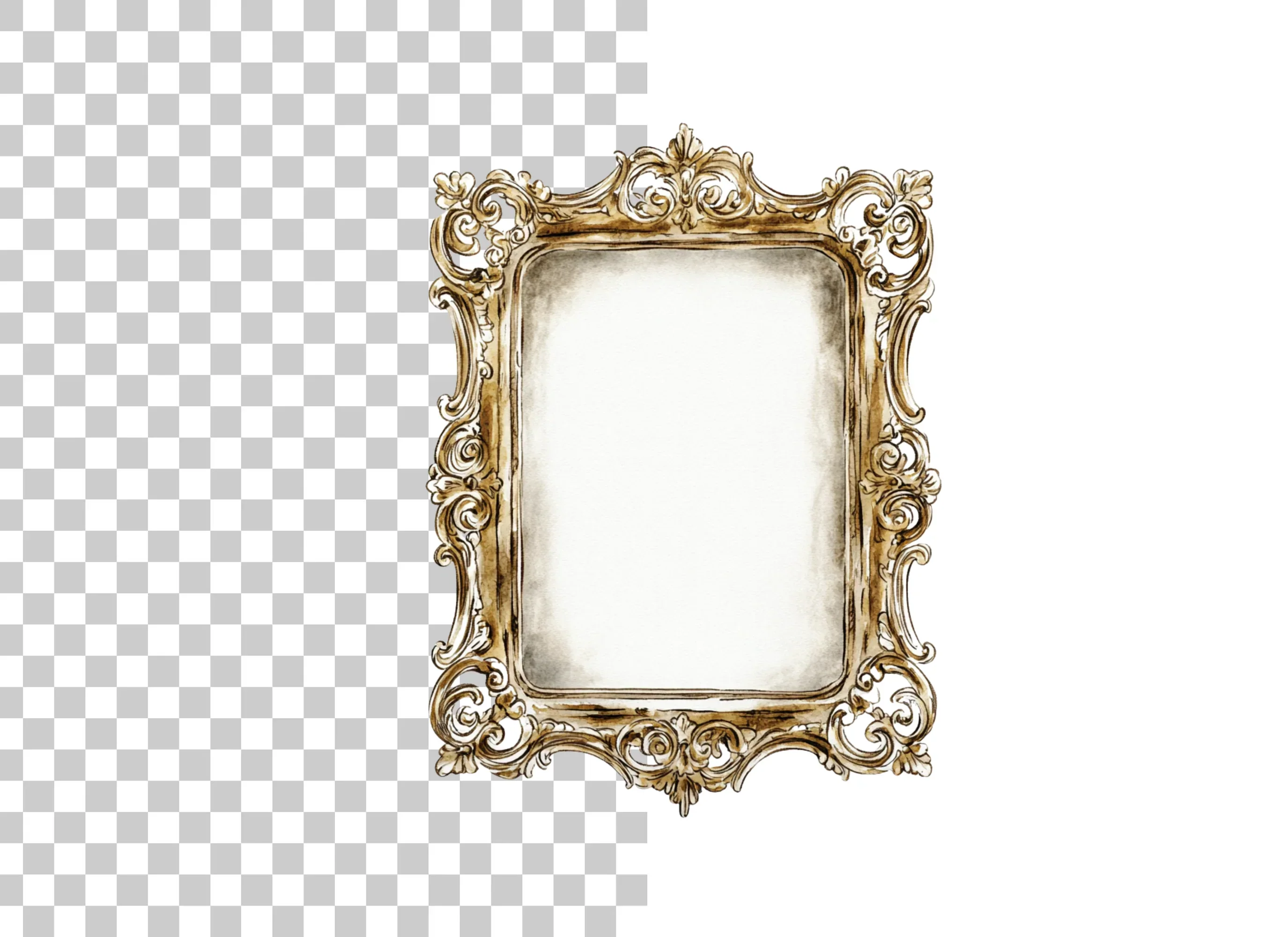 Ornate Gold Frames Clipart Bundle - Image 3