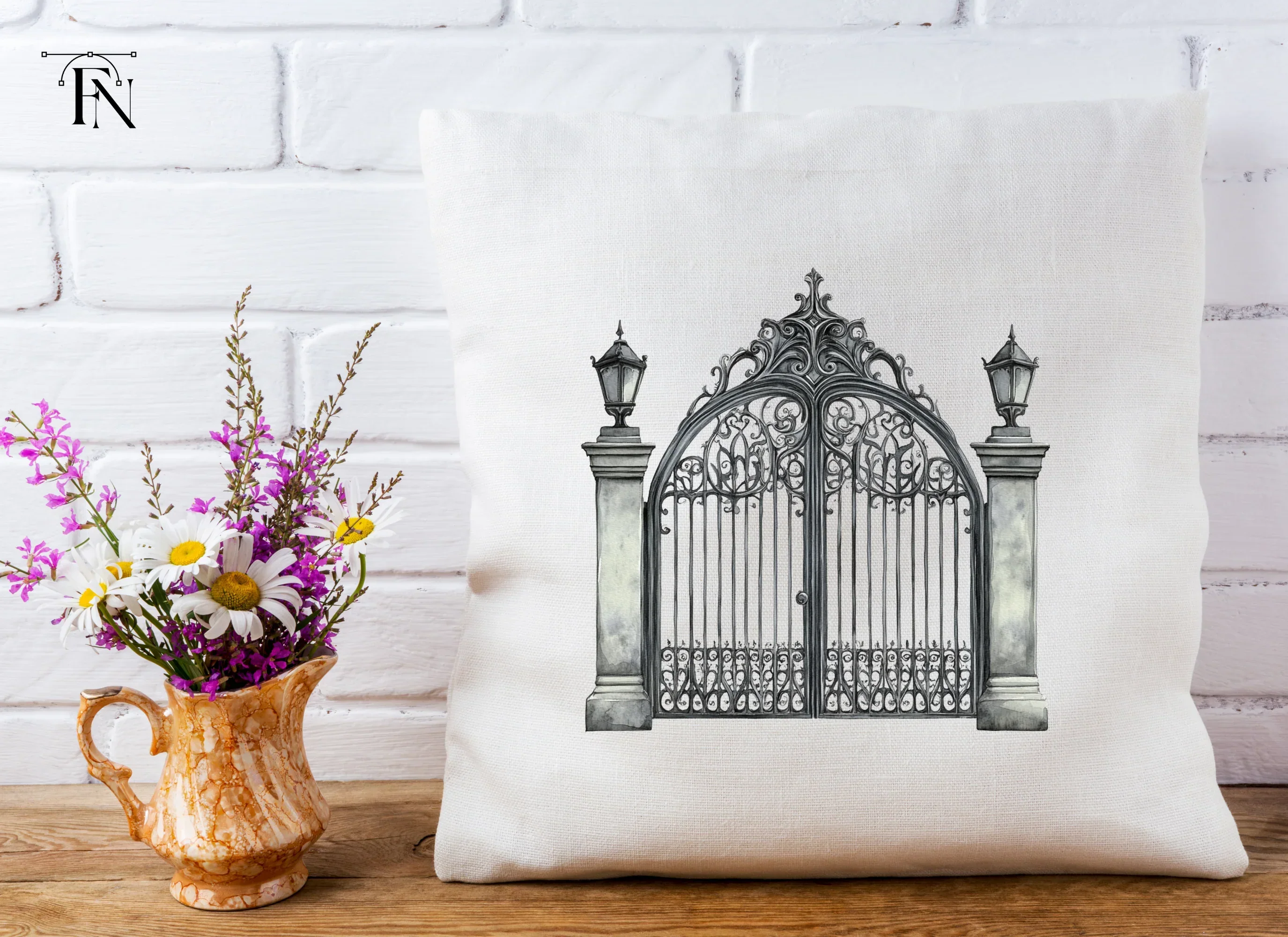 Ornate Gothic Gate Clipart Bundle - Image 5