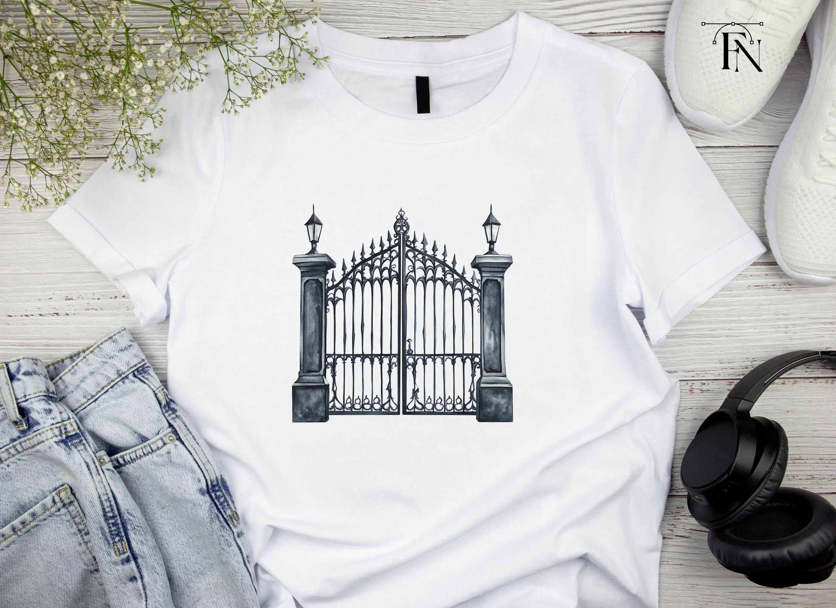 Ornate Gothic Gates Clipart Bundle - Image 5