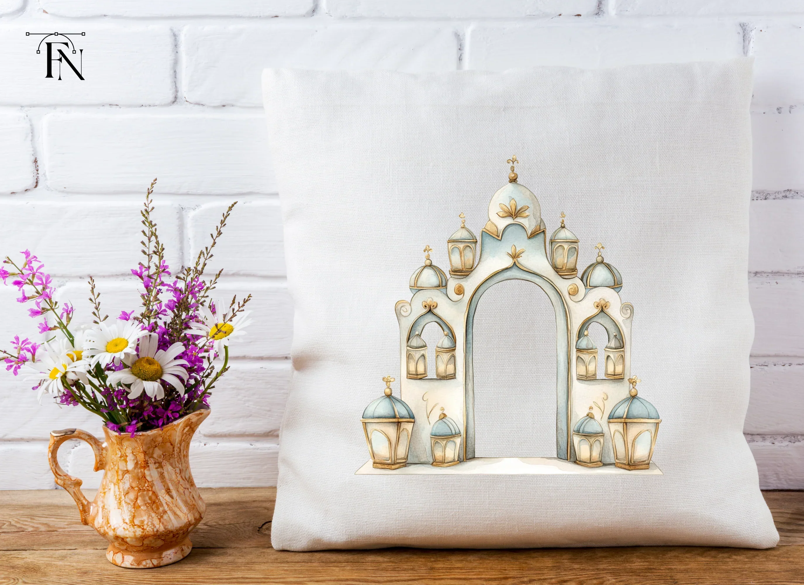Ornate Islamic Arch with Lanterns Clipart Bundle - Image 5