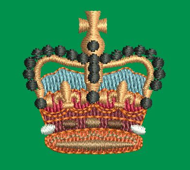 Ornate Jeweled Coronet Embroidery Design