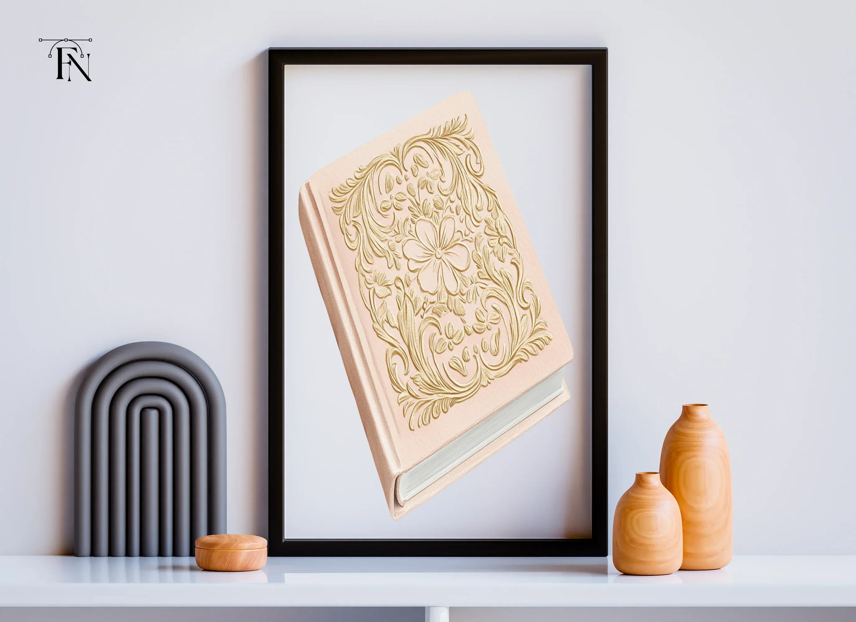 Ornate Pink and Gold Book Clipart Bundle - Image 5