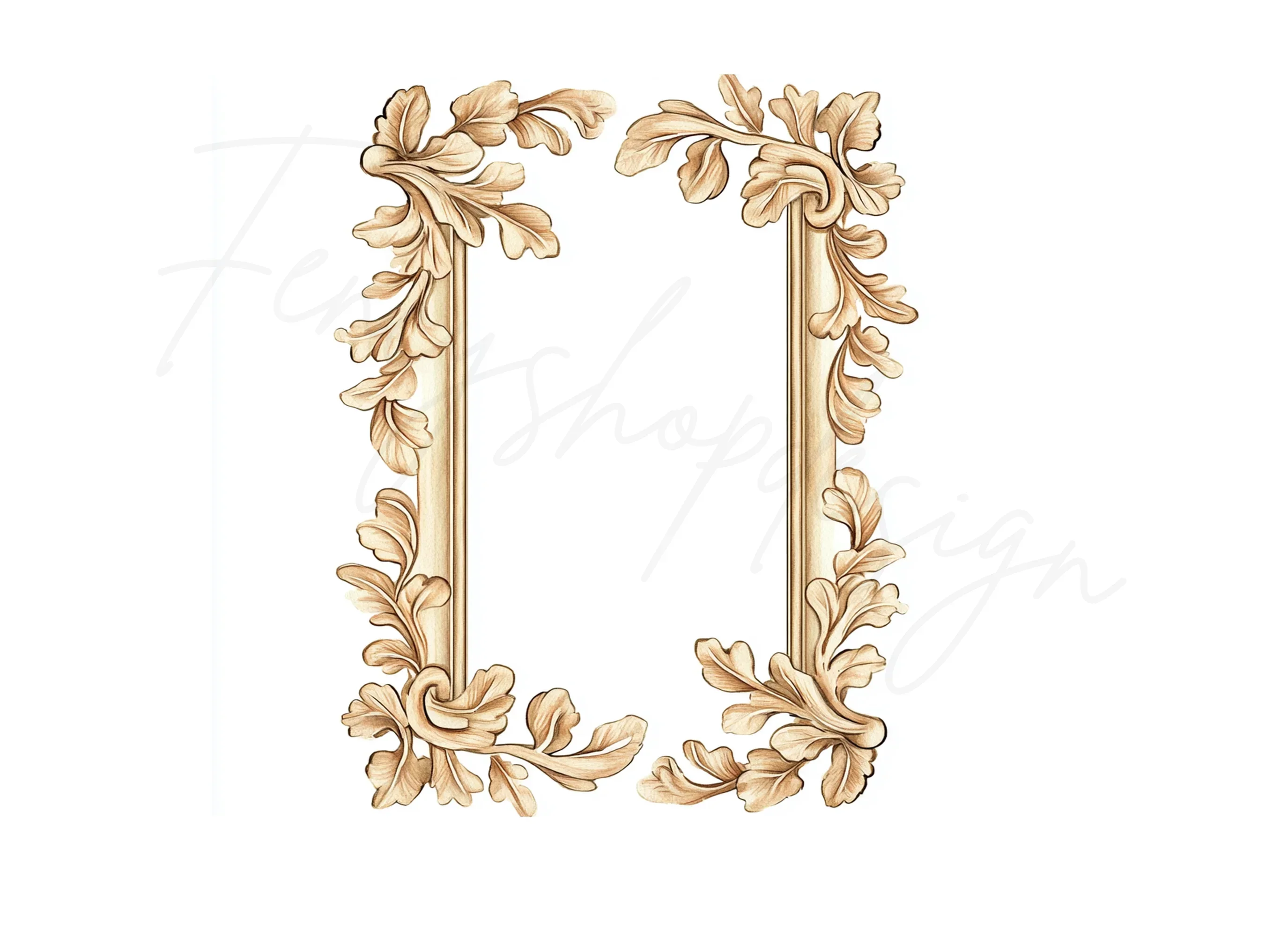 Ornate Vintage Frames Clipart Bundle - Image 2
