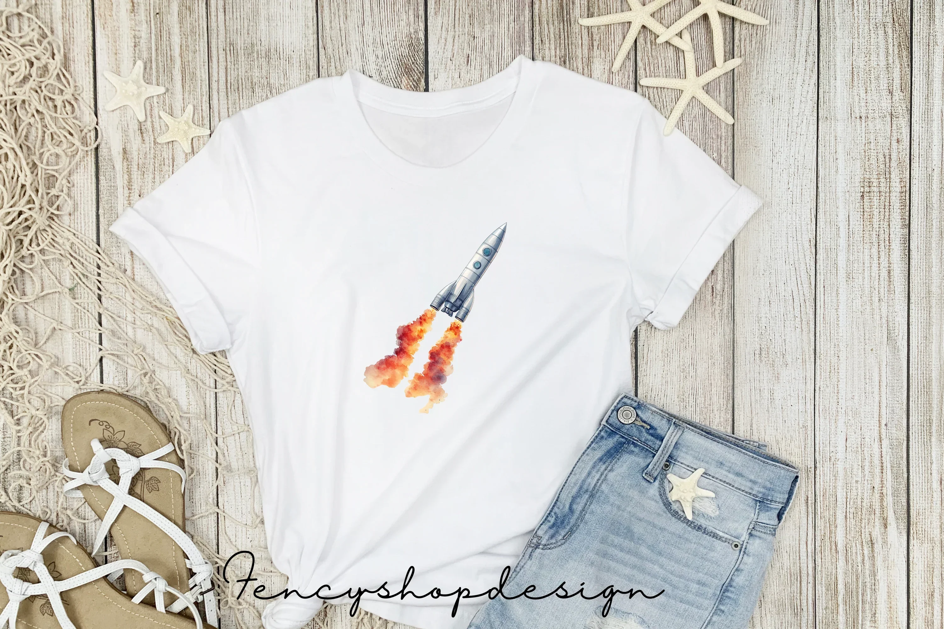 Outer Space Rocket and Alien Clipart Bundle - Image 5