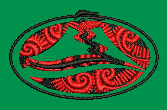 Oval Tribal Pattern Medallion Embroidery Design