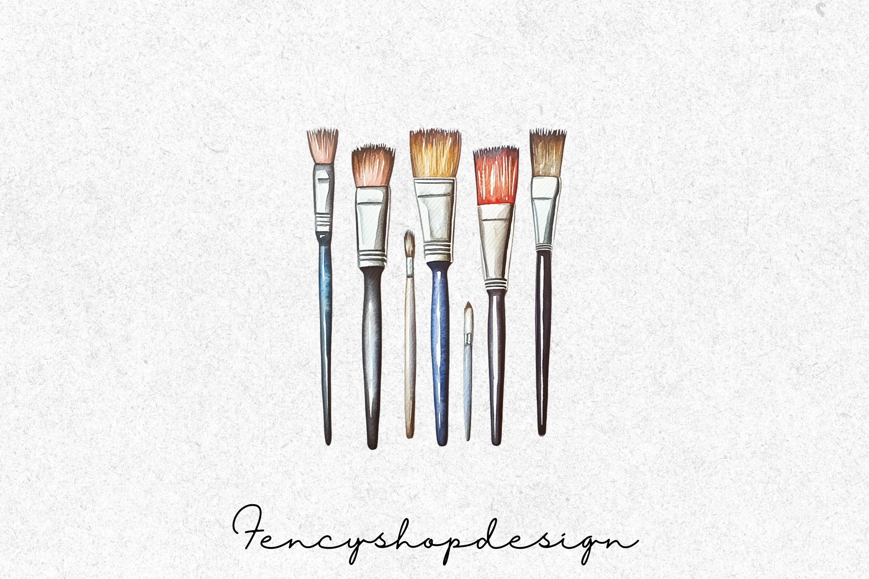 Paint Brushes Clipart Bundle - Image 3