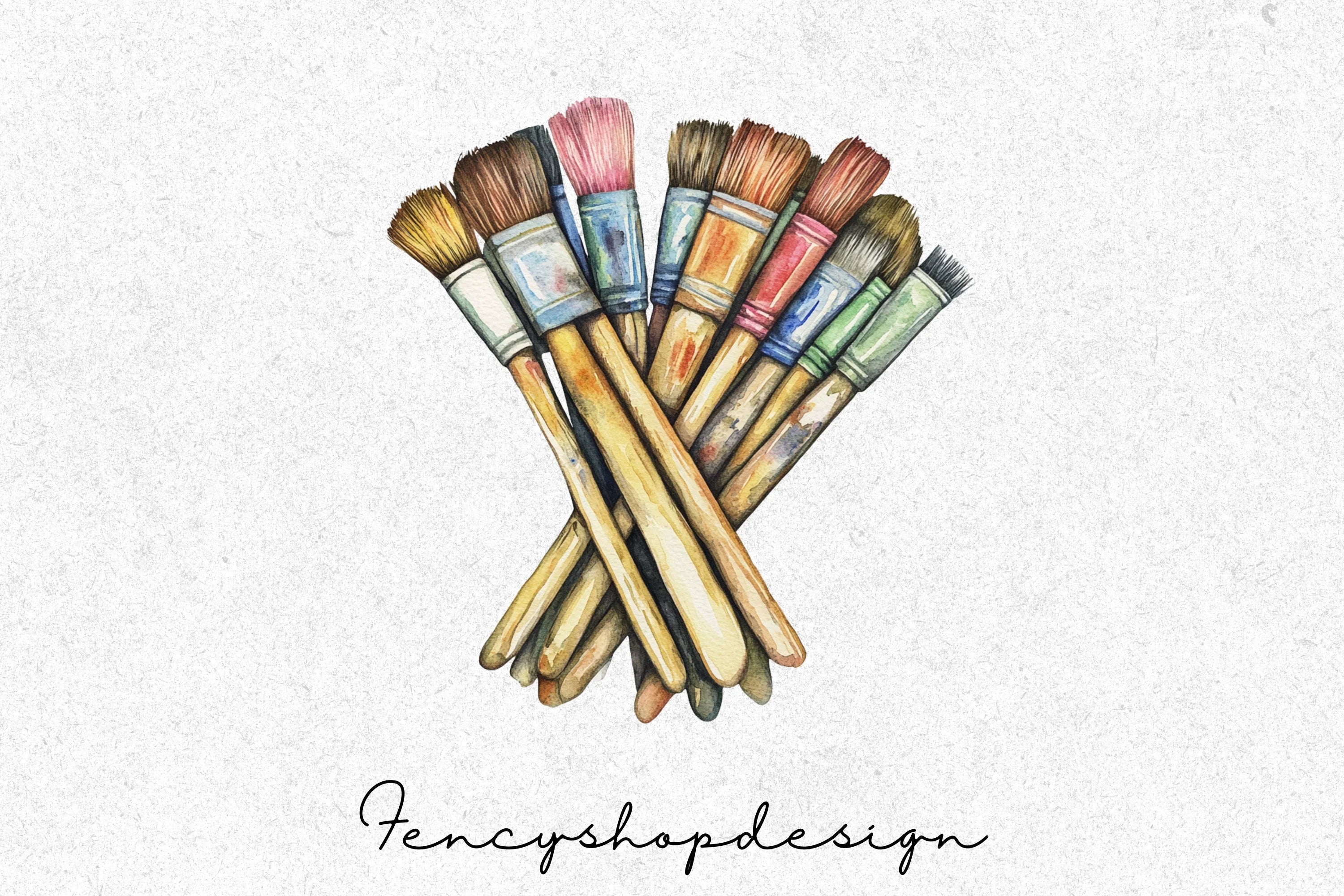 Paint Brushes Clipart Bundle - Image 4