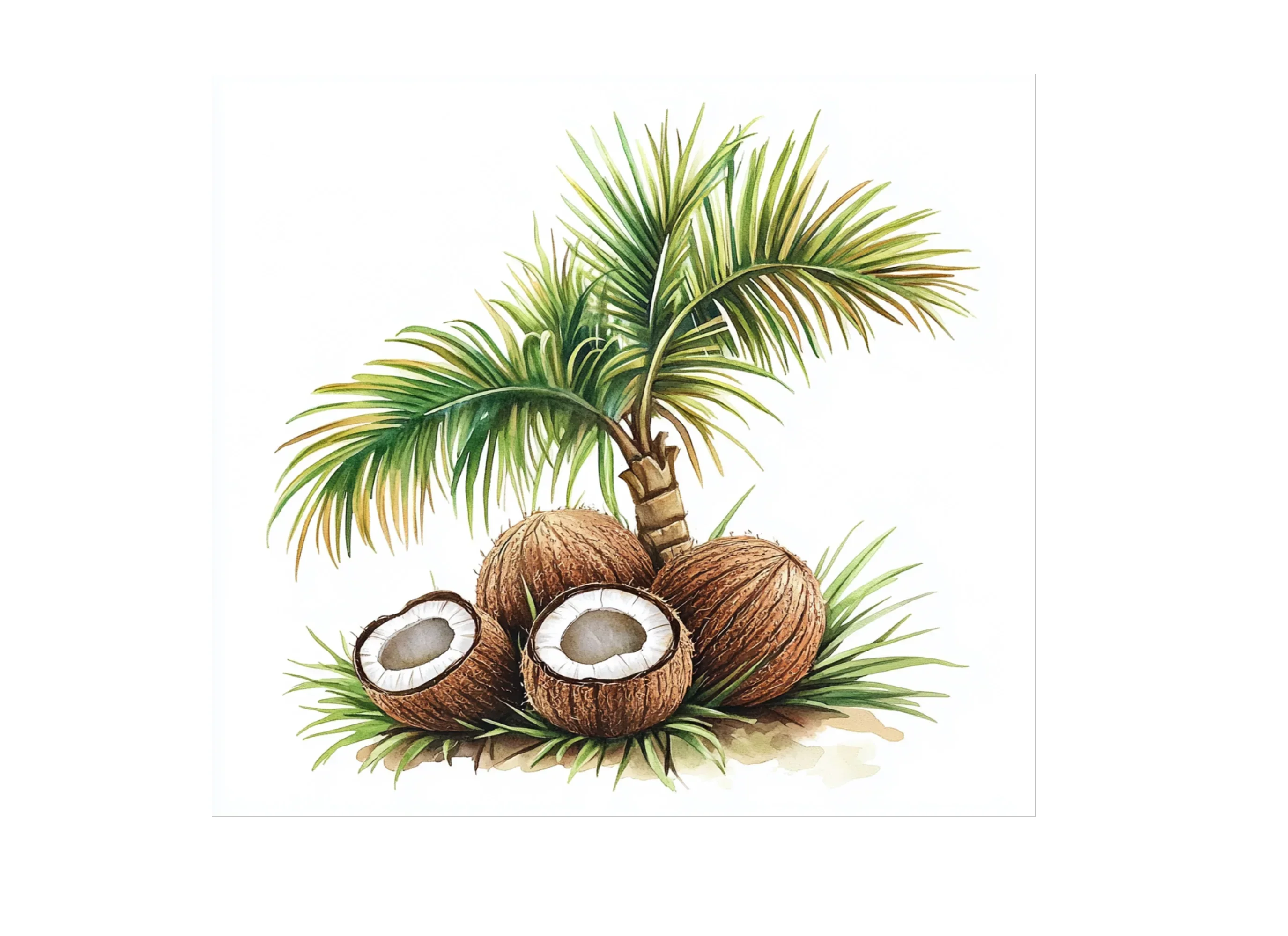 Palm Trees with Coconuts Clipart Bundle - Image 3