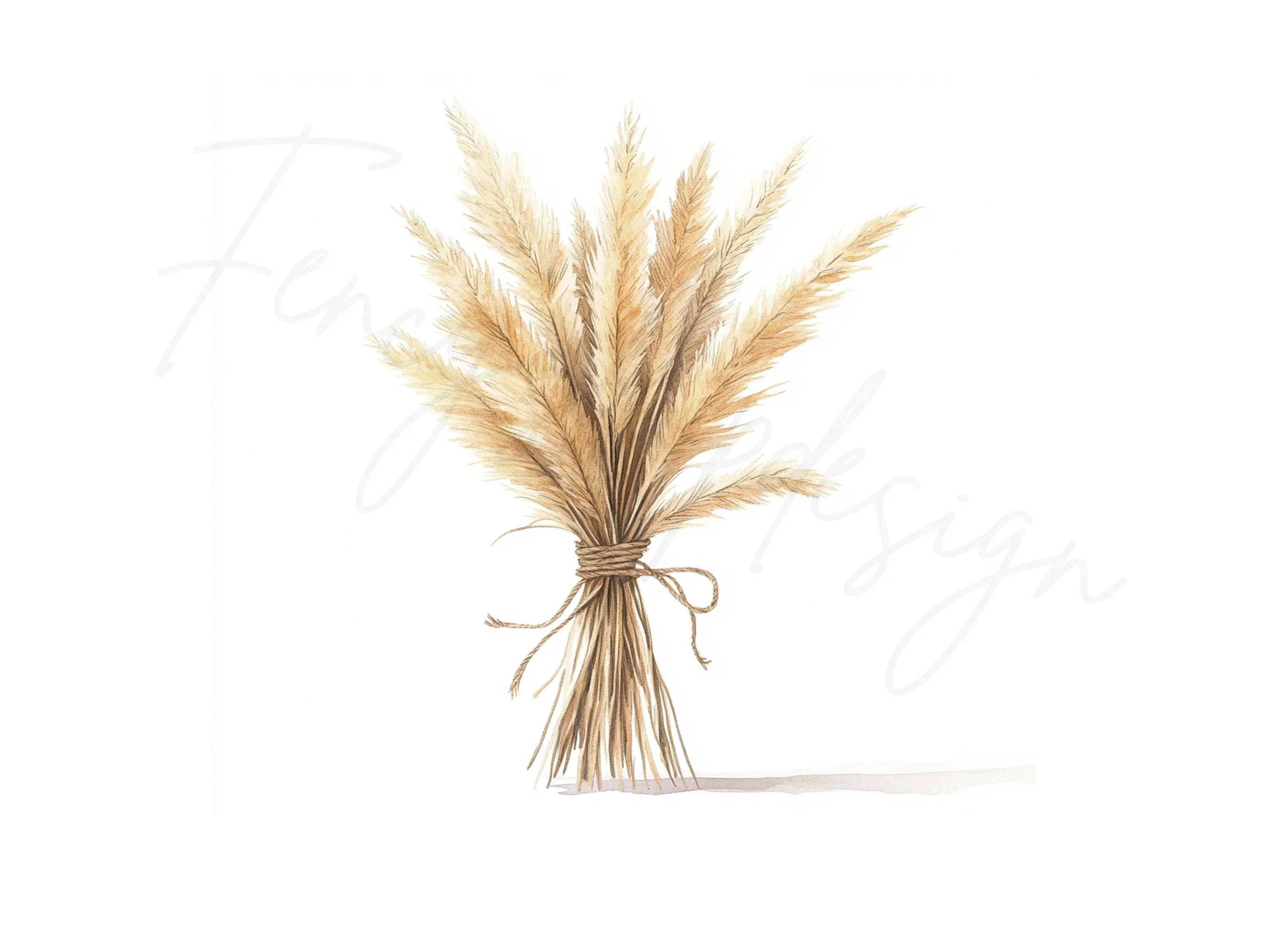 Pampas Grass Bouquets Clipart Bundle - Image 3