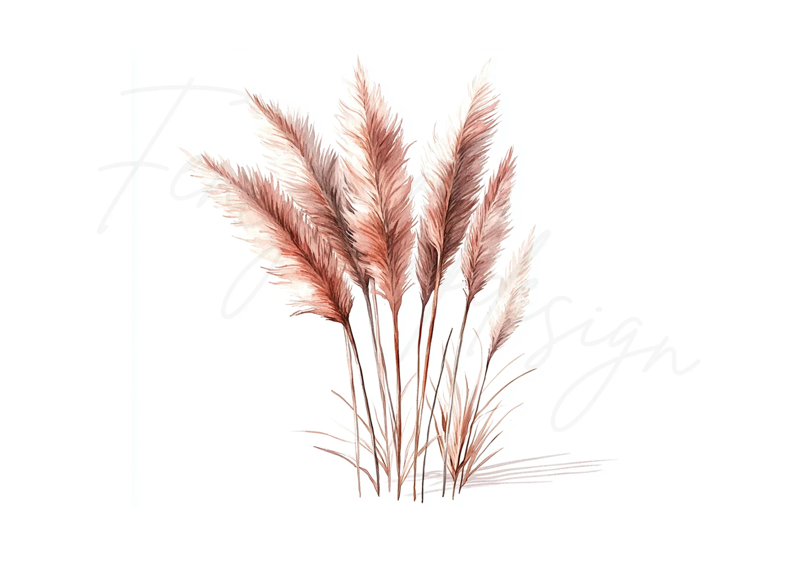 Pampas Grass Clipart Bundle - Image 2