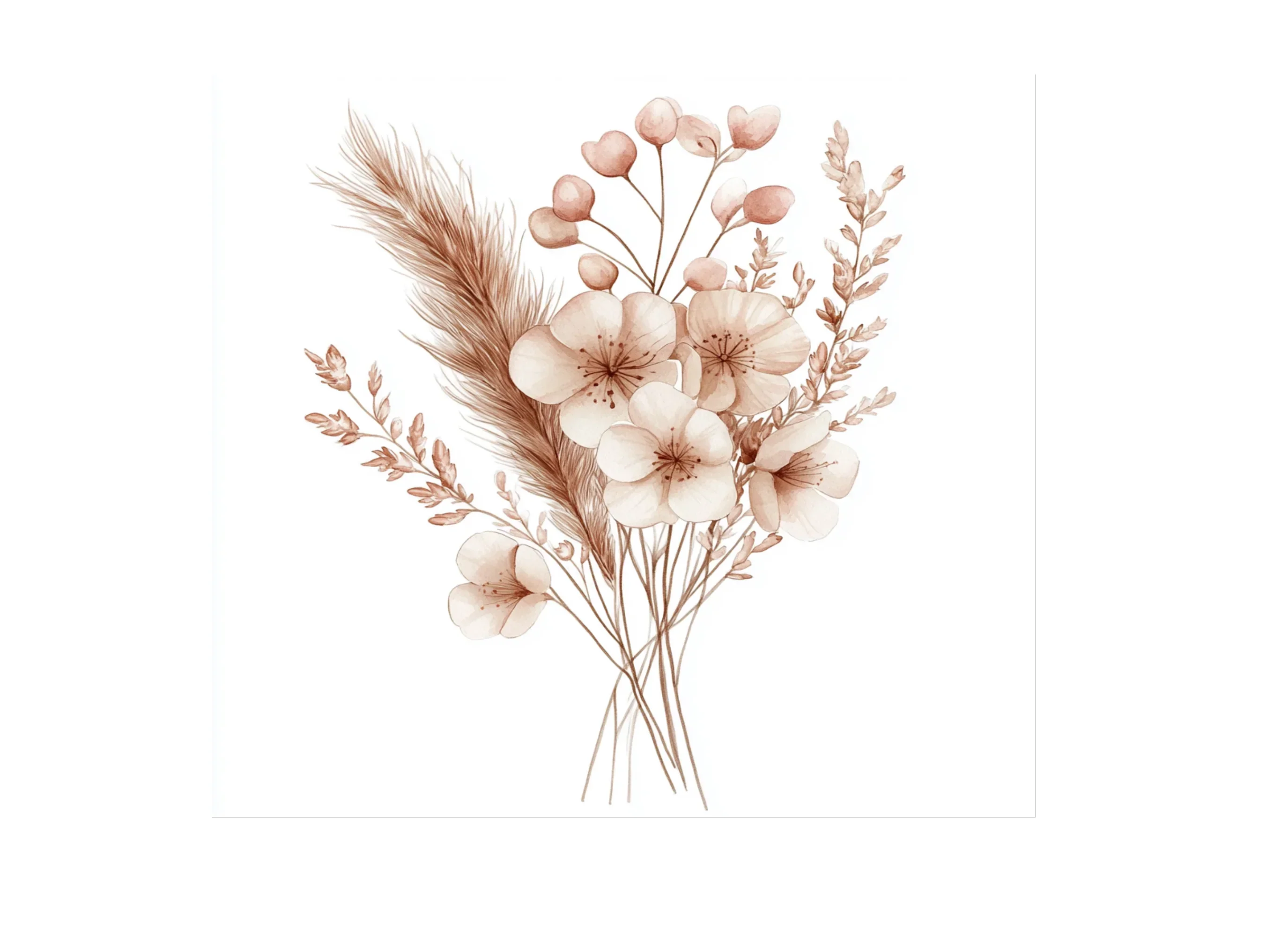 Pampas Grass Floral Clipart Bundle - Image 2
