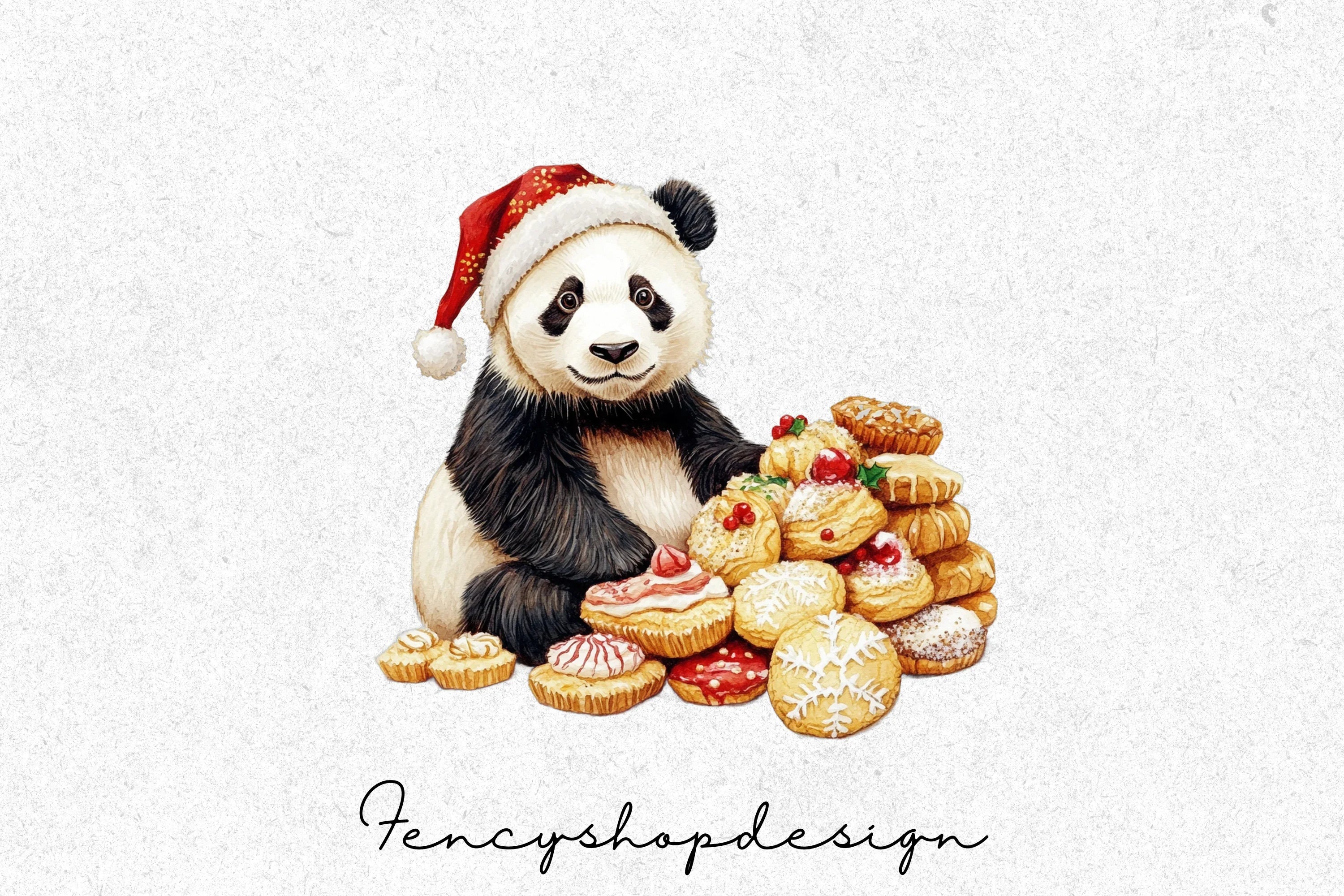 Panda Baking and Cupcake Clipart Bundle - Image 7