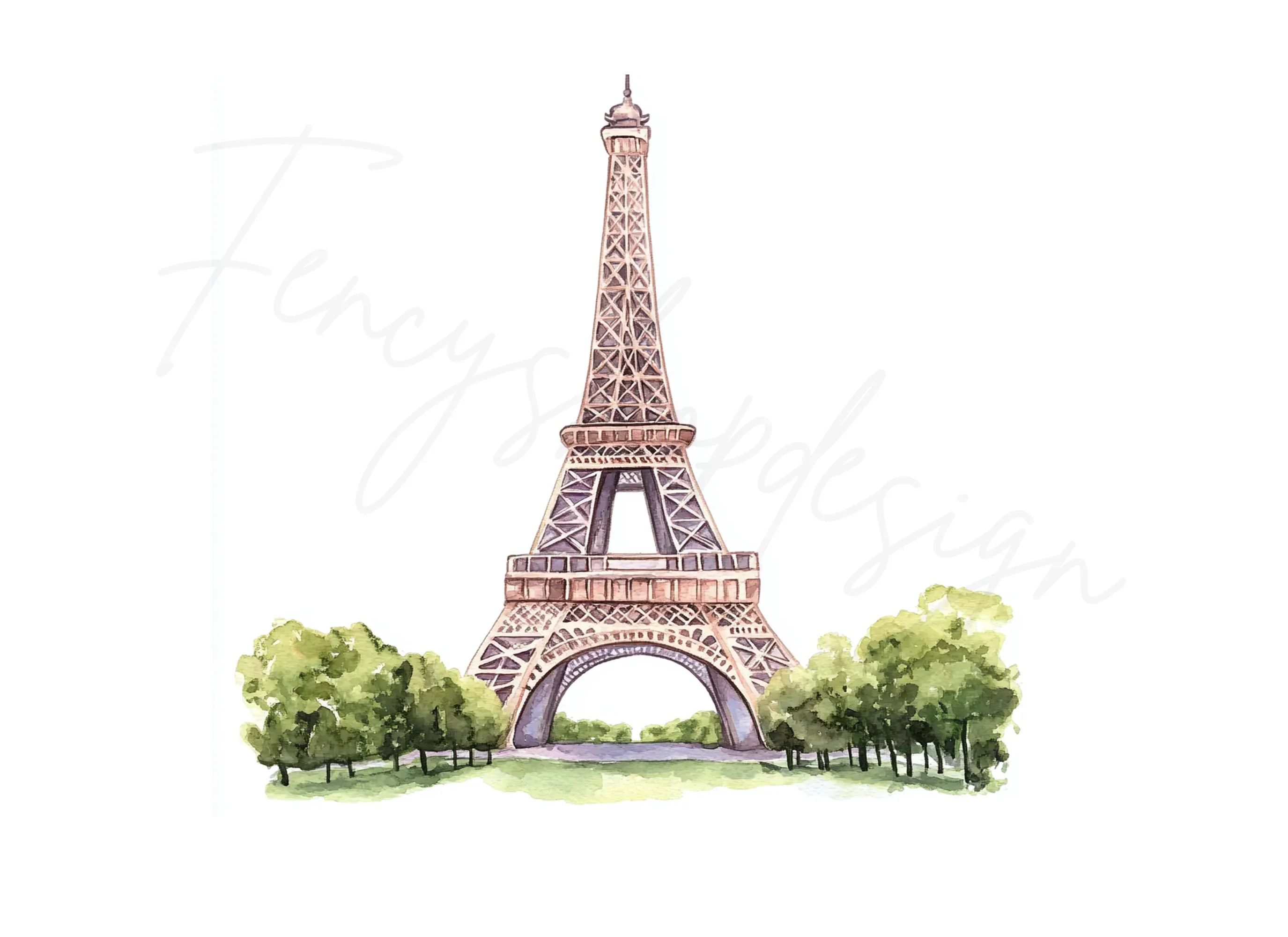 Parisian Eiffel Tower Clipart Bundle - Image 3
