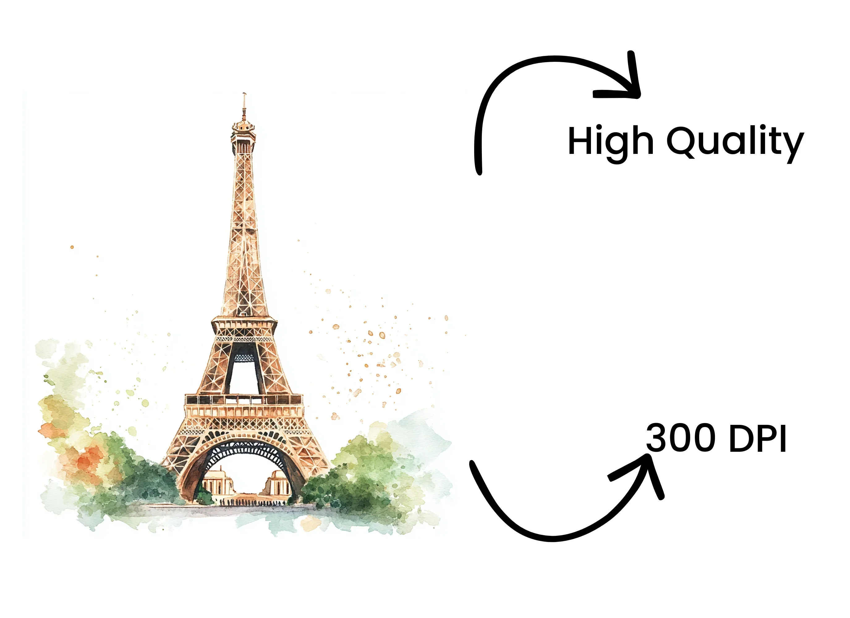 Parisian Eiffel Tower Clipart Bundle - Image 4