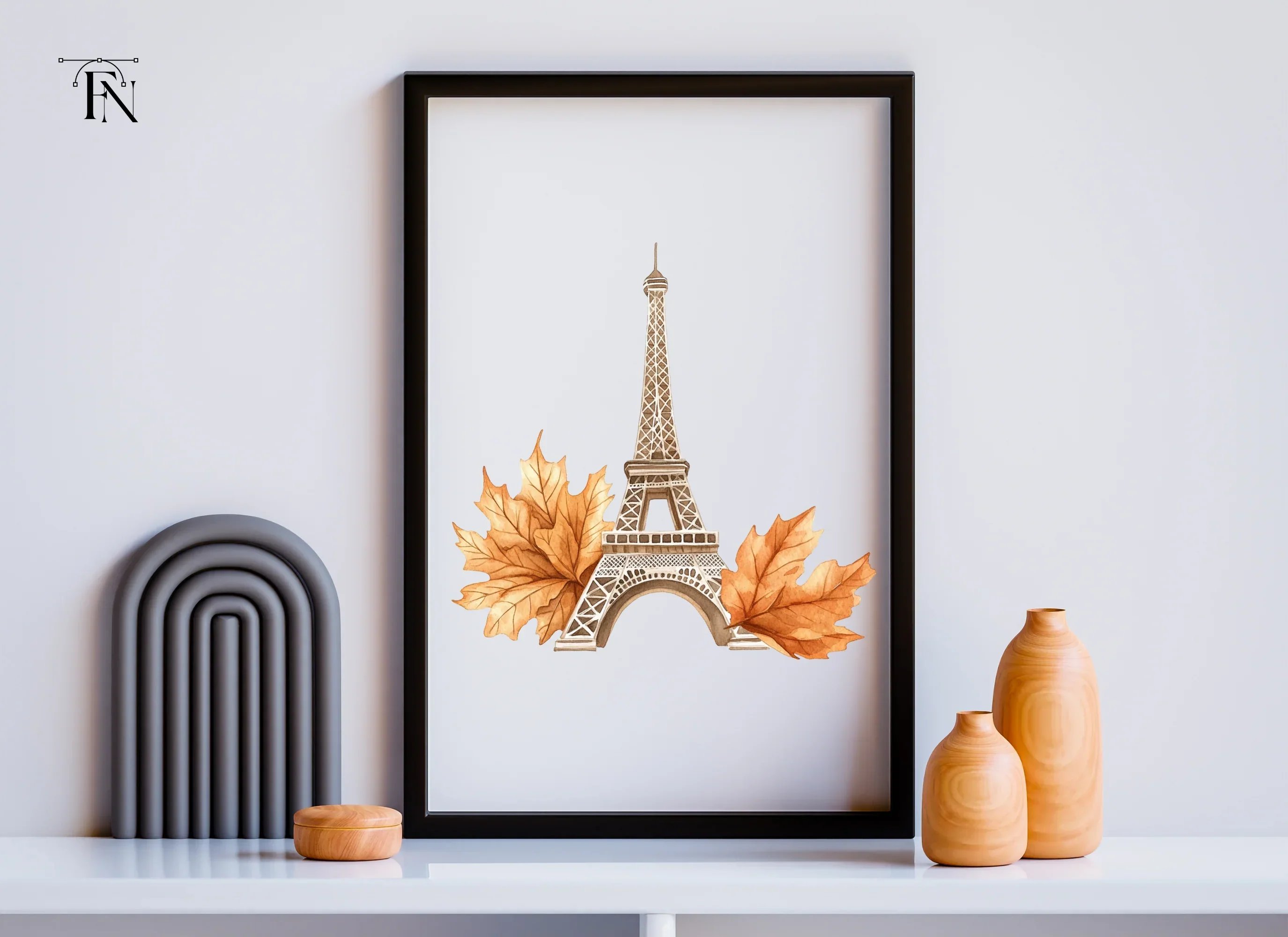 Parisian Fall Eiffel Tower Clipart Bundle - Image 5