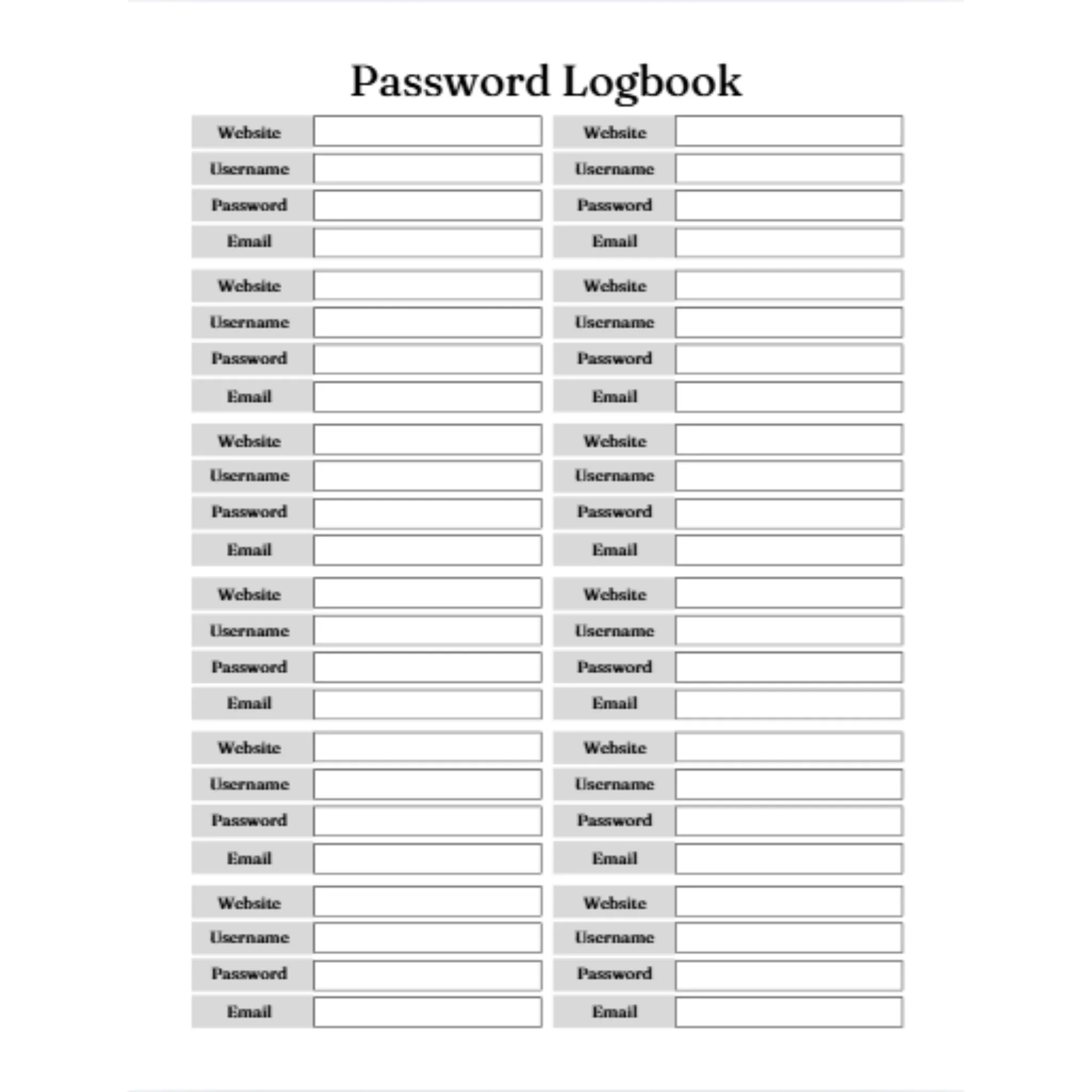 Password Logbook Bundle - Image 2