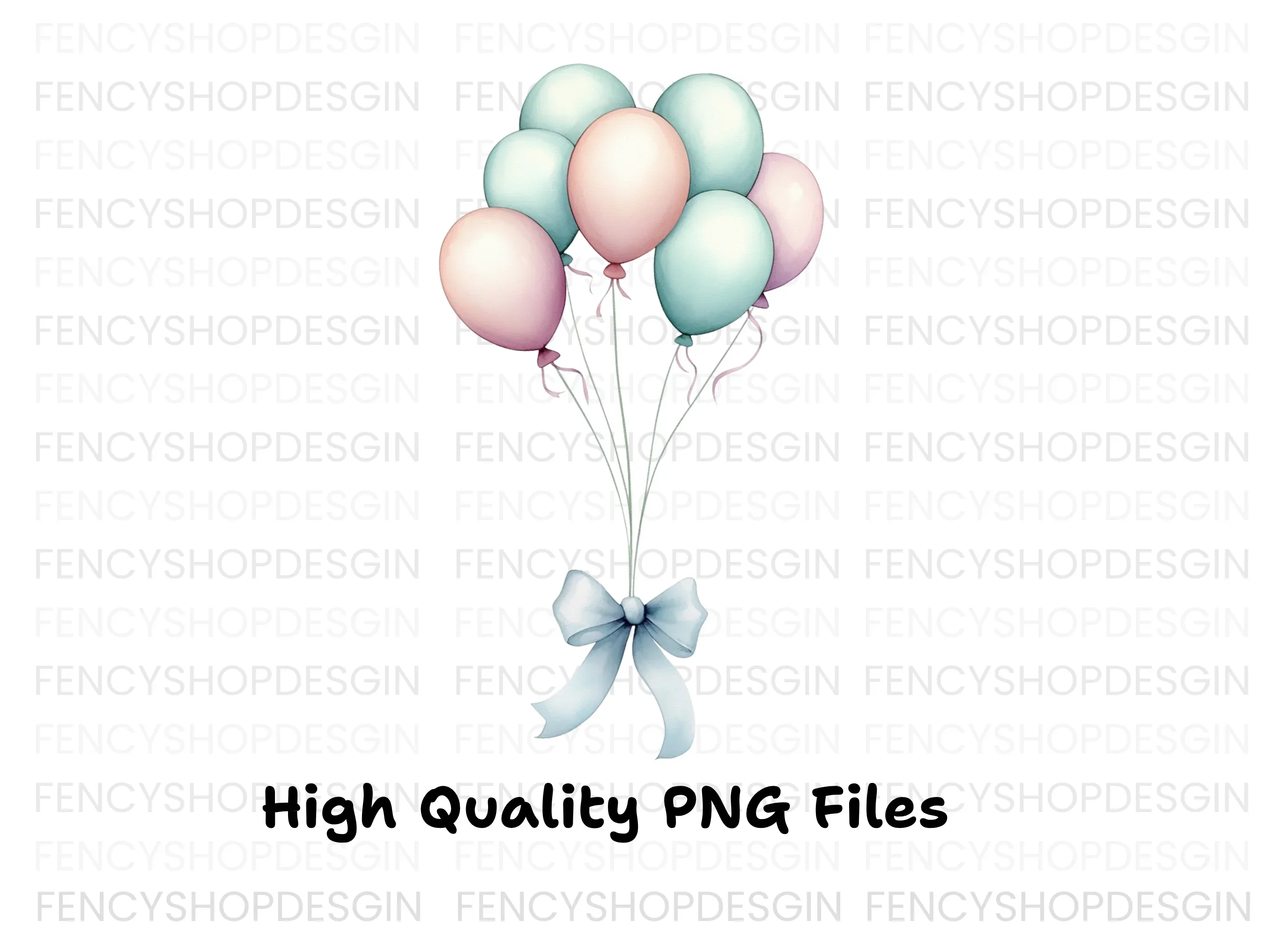 Pastel Balloons Clipart Bundle - Image 2