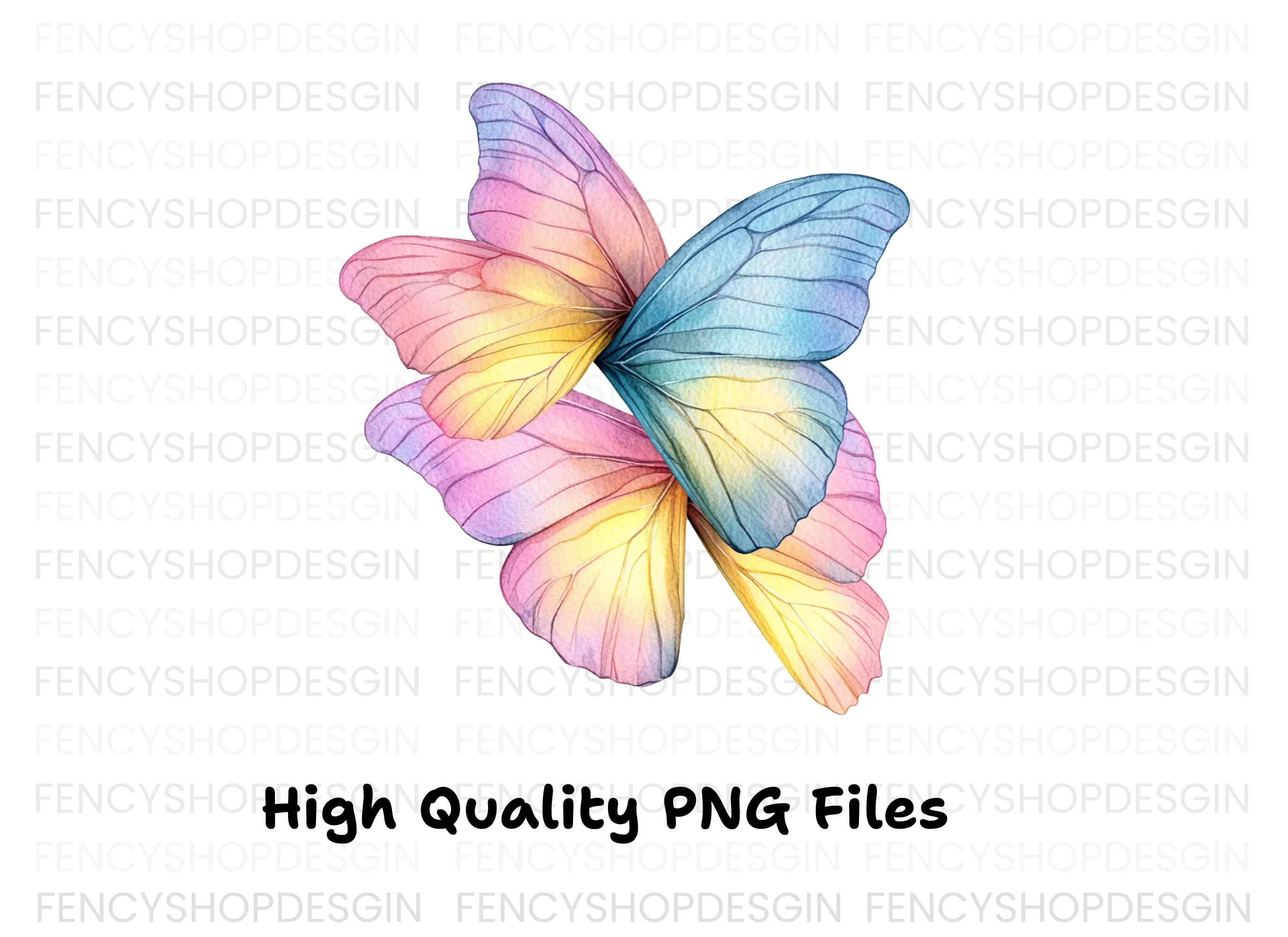 Pastel Butterfly Wings Clipart Bundle - Image 3