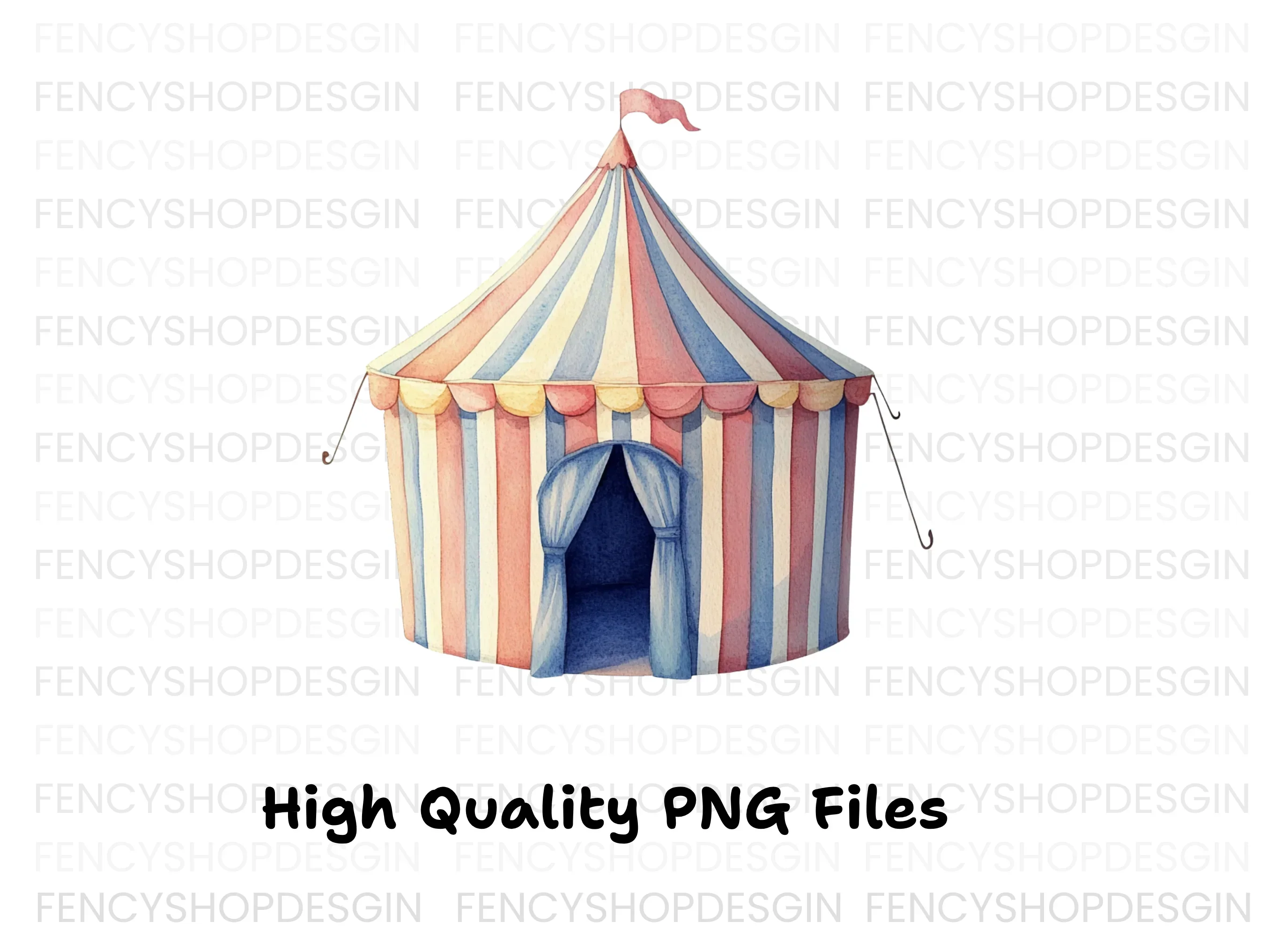 Pastel Circus Tent Clipart Bundle - Image 2