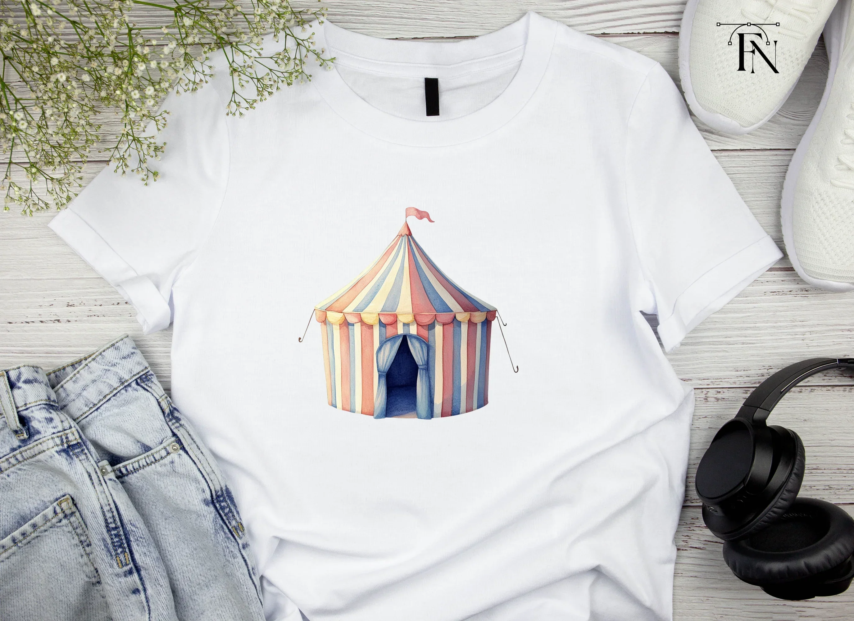 Pastel Circus Tent Clipart Bundle - Image 5