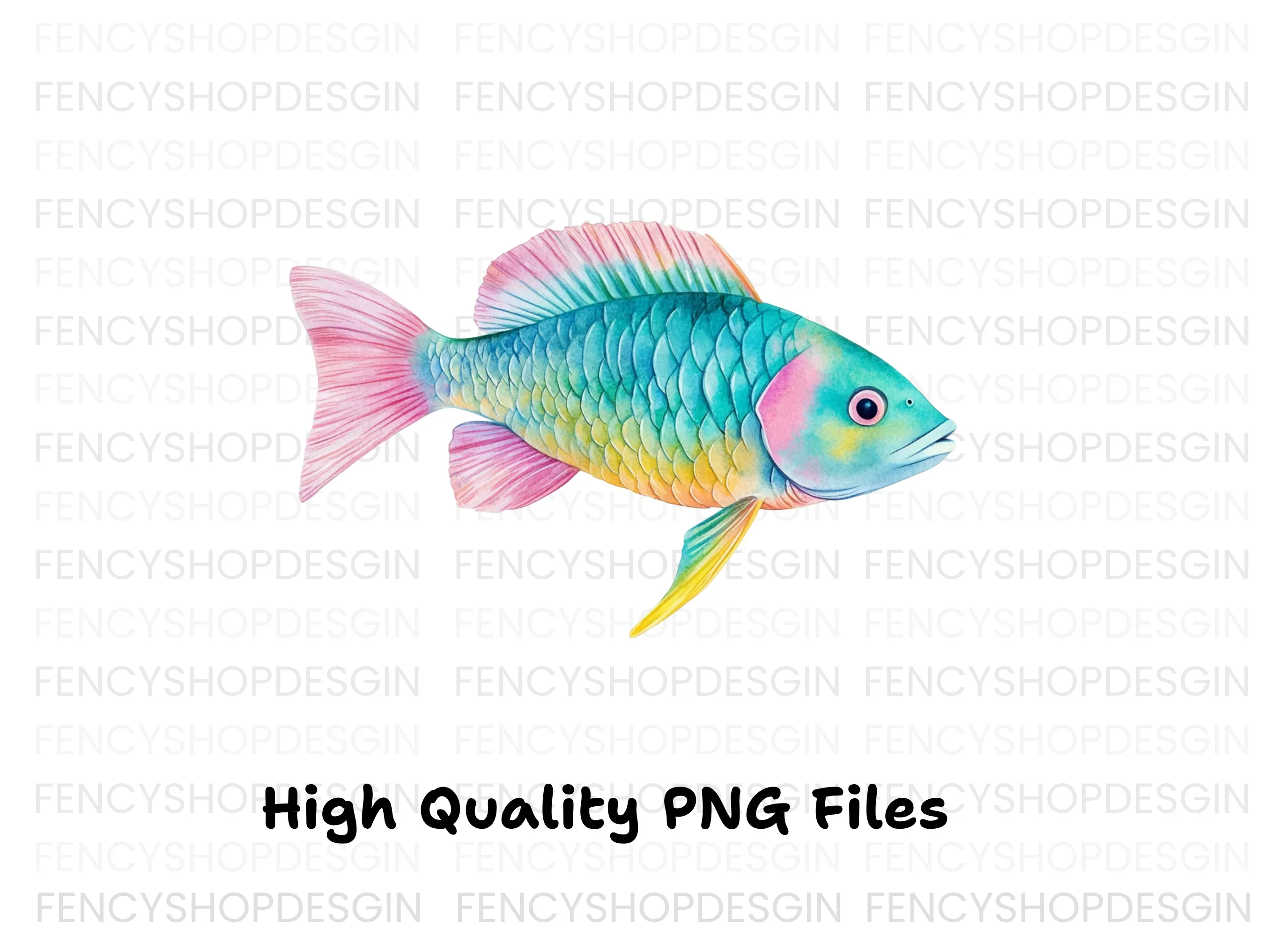 Pastel Fish Clipart Bundle - Image 3