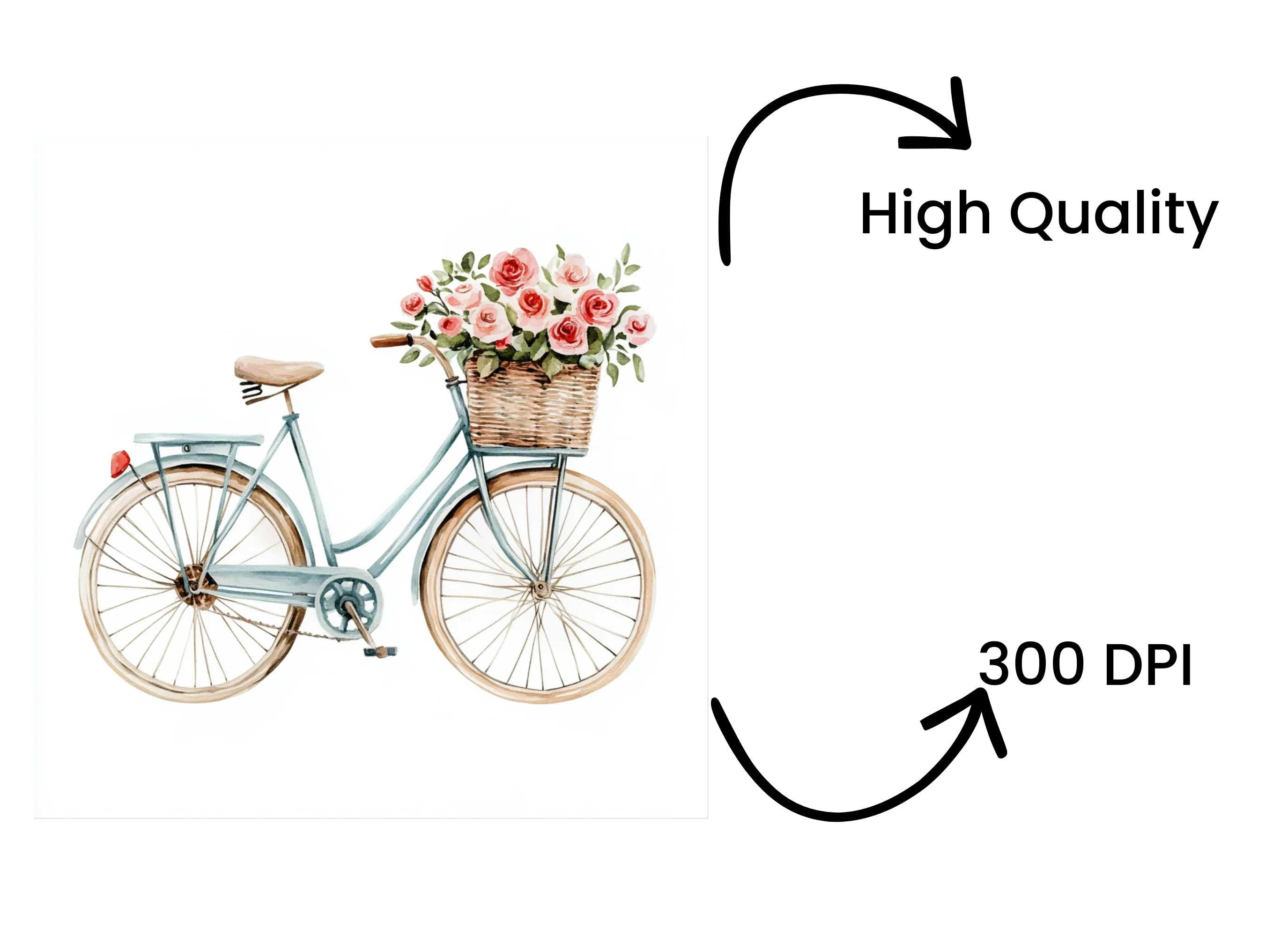 Pastel Floral Bicycle Clipart Bundle - Image 4