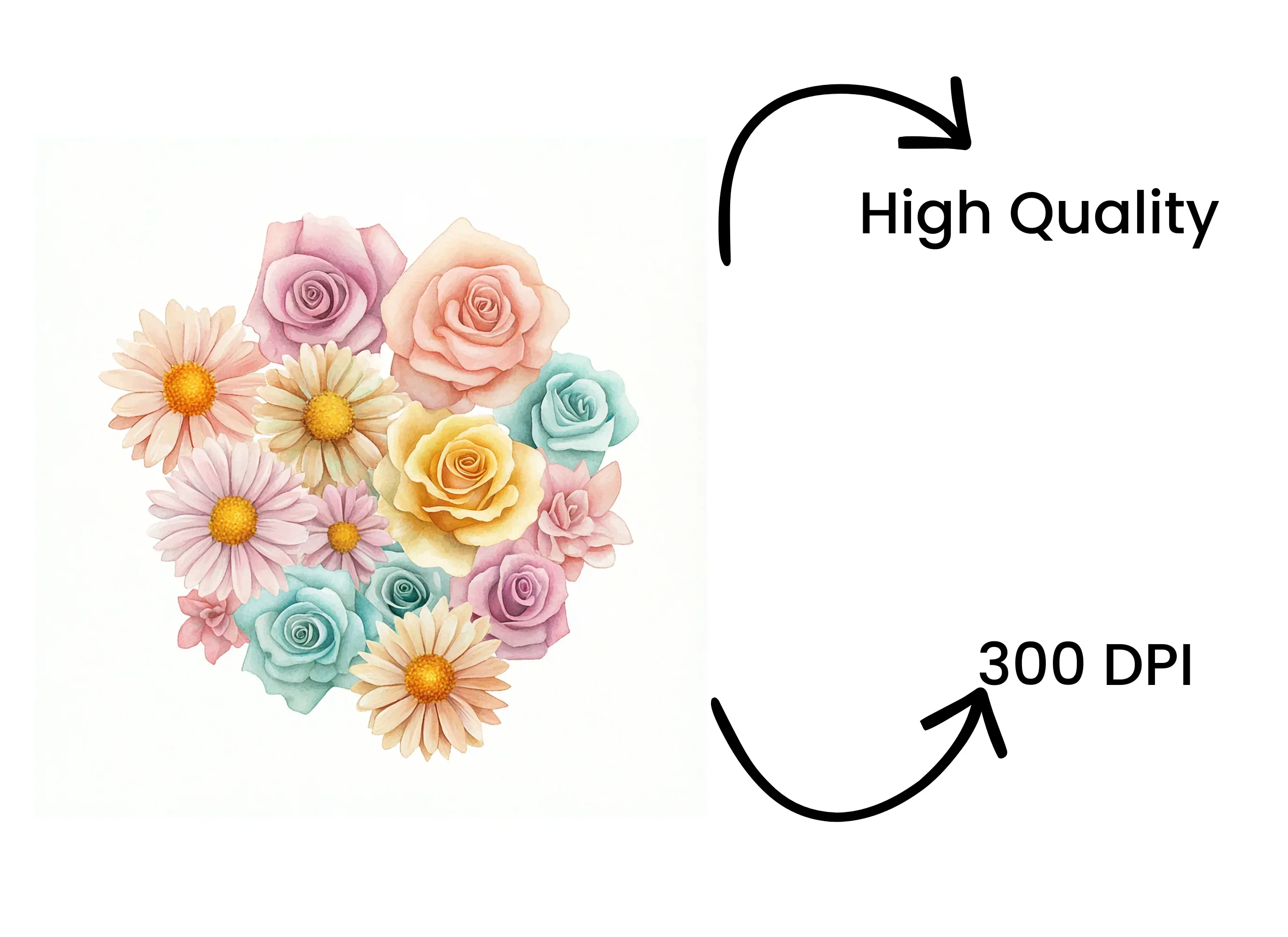 Pastel Floral Bouquets Clipart Bundle - Image 4