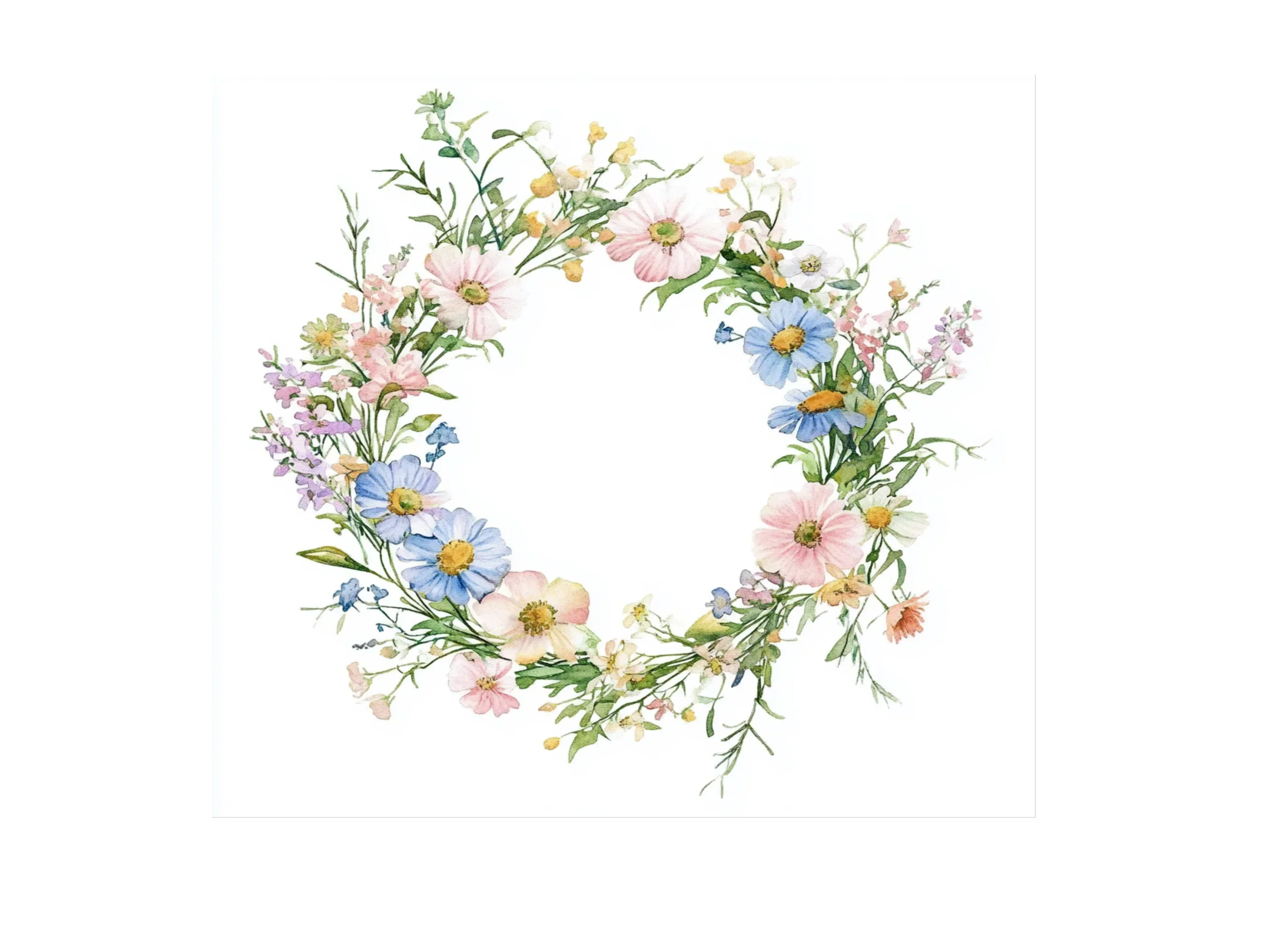 Pastel Floral Wreaths Clipart Bundle - Image 3