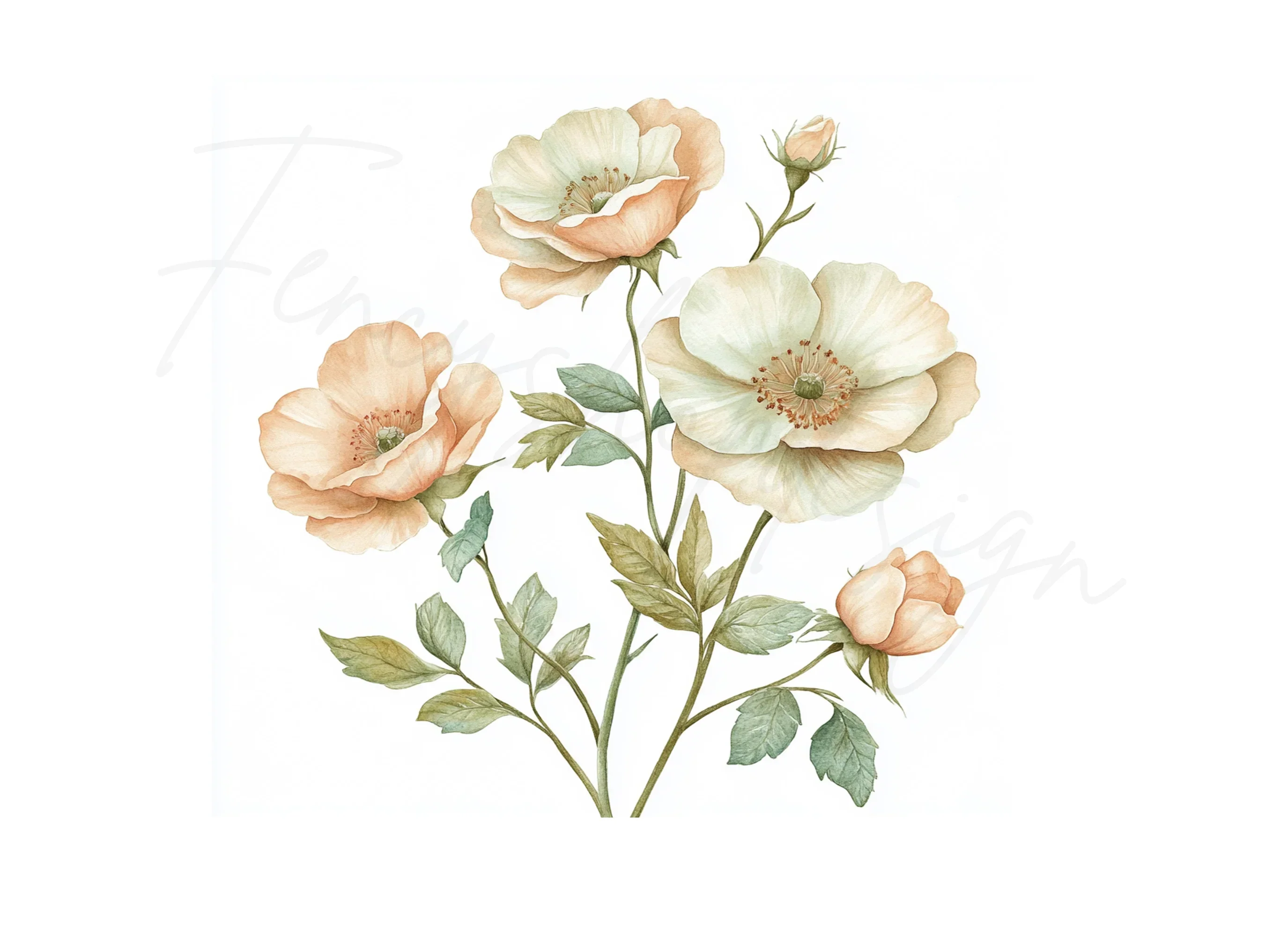 Pastel Flower Bouquets Clipart Bundle - Image 3