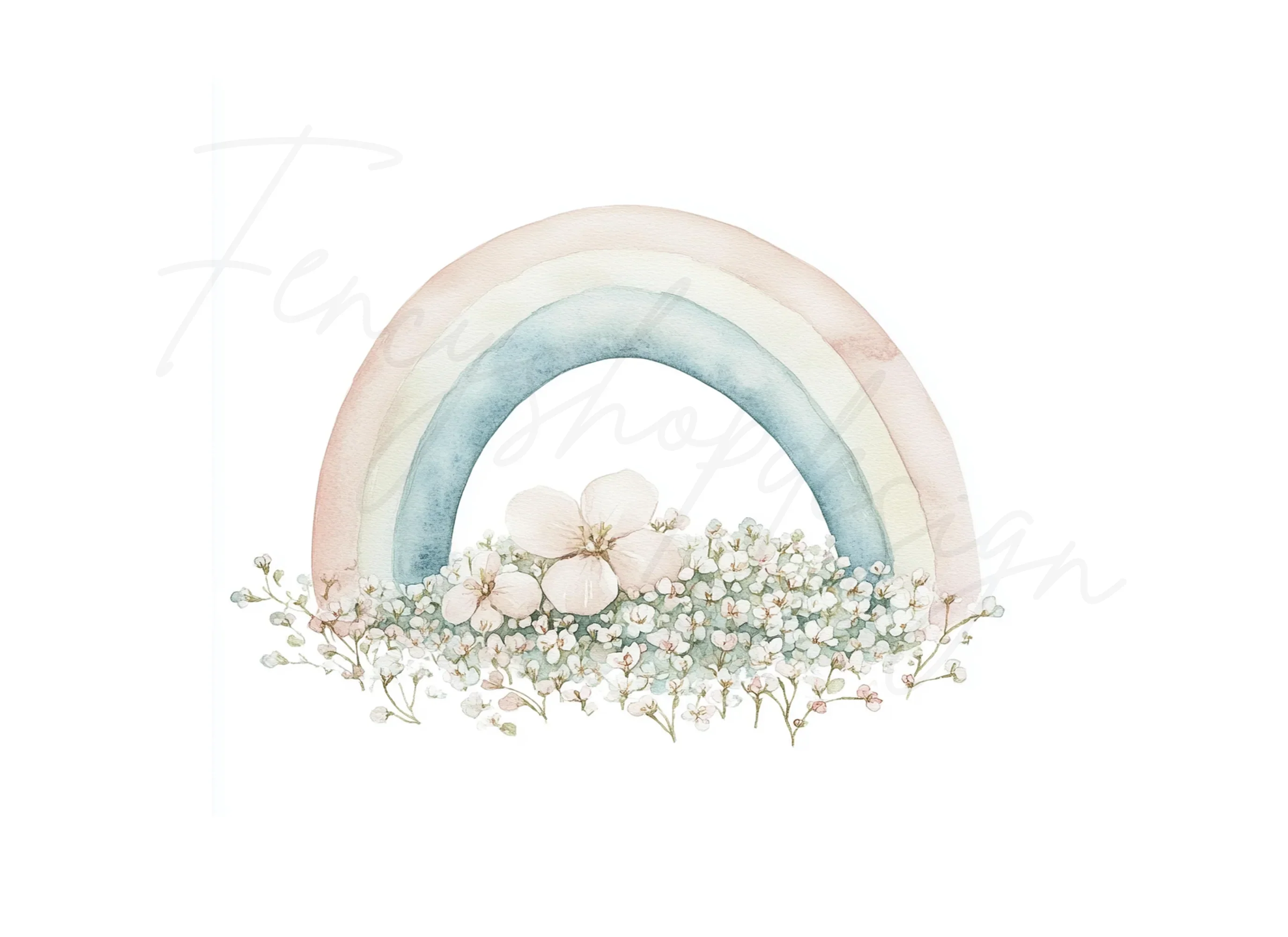 Pastel Rainbow Clipart Bundle - Image 3