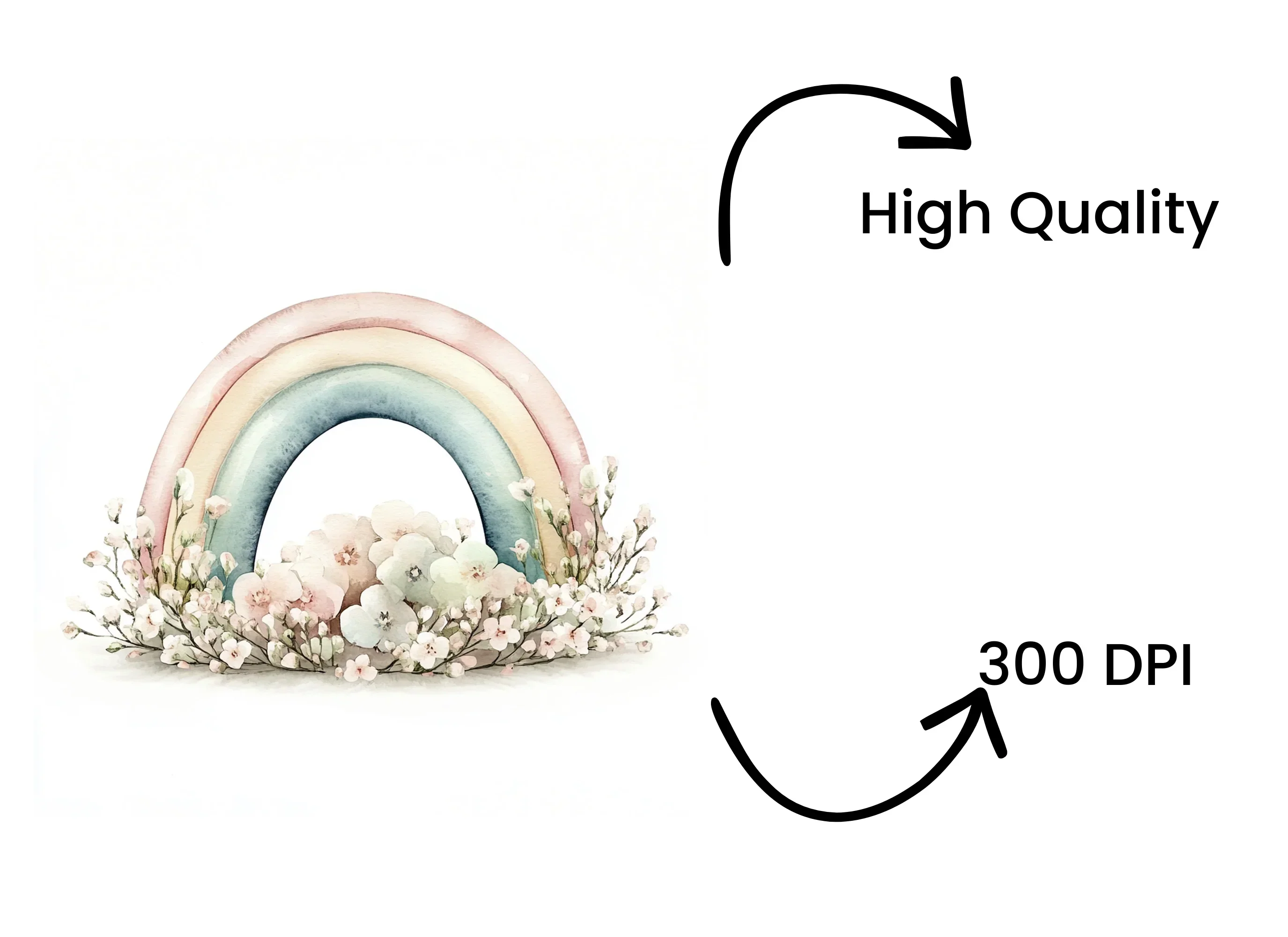 Pastel Rainbow Clipart Bundle - Image 4