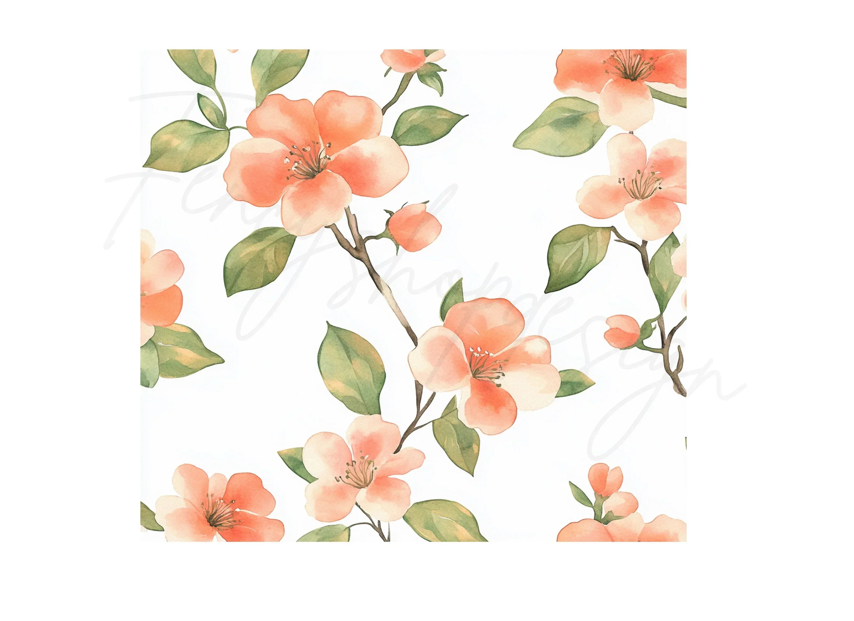 Peach Blossom Clipart Bundle - Image 3