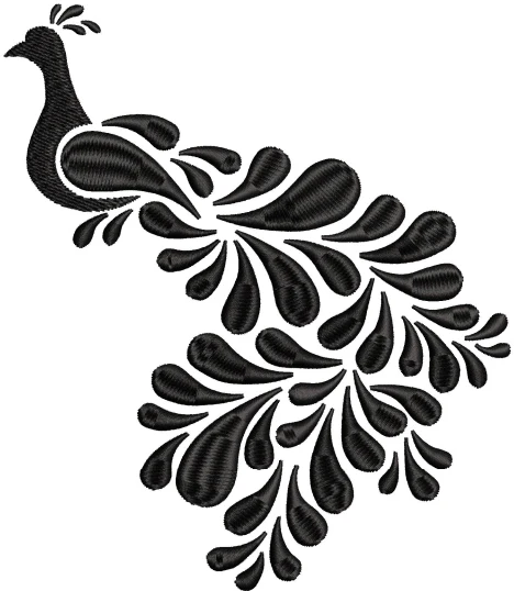 Peacock Embroidery Design