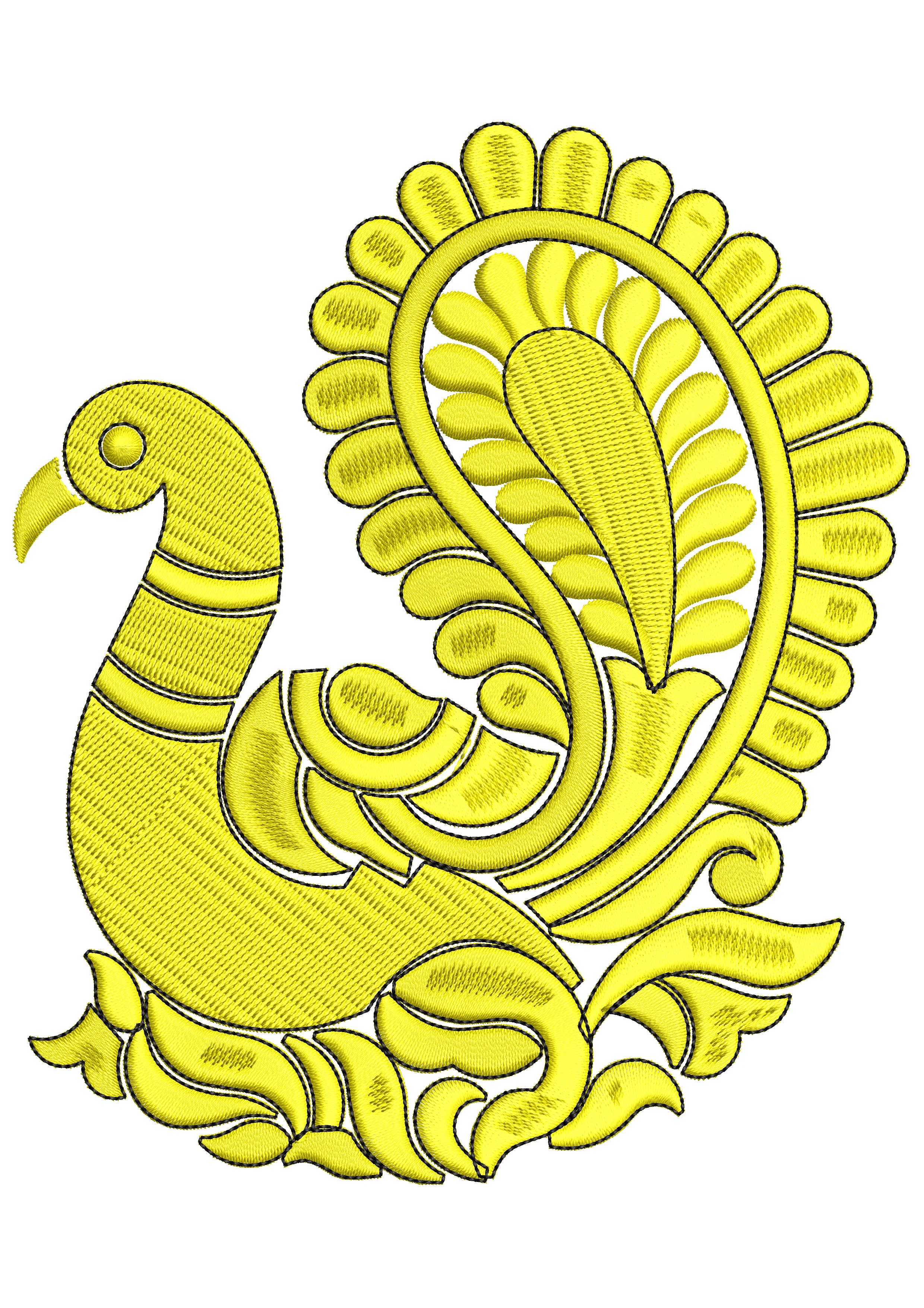 Peacock Embroidery Design